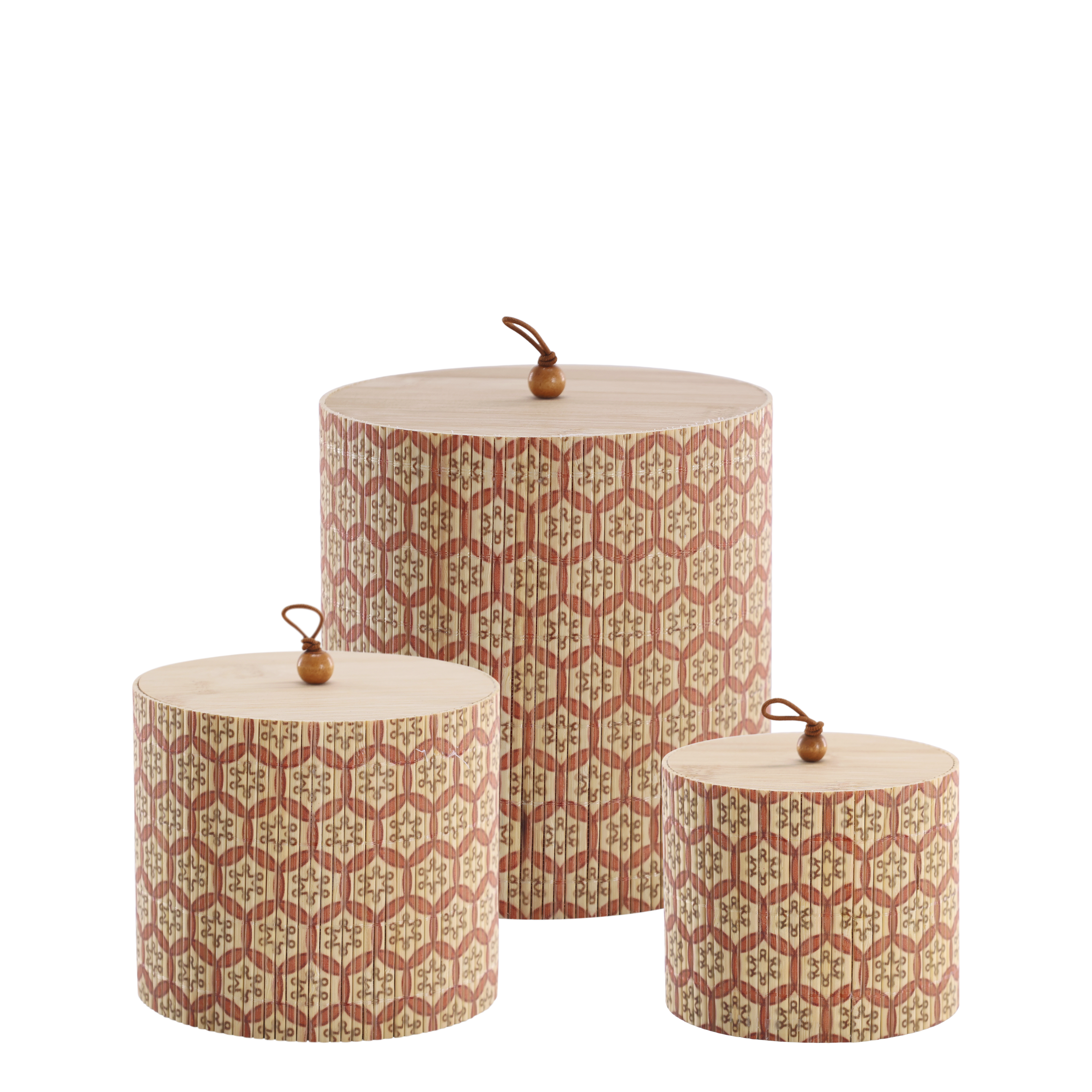 Amilly Bambus-Aufbewahrungsboxen Set aus 3 Teilen