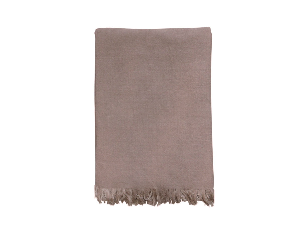 Amiens Throw w. fringes L170/W130 cm simply taupe