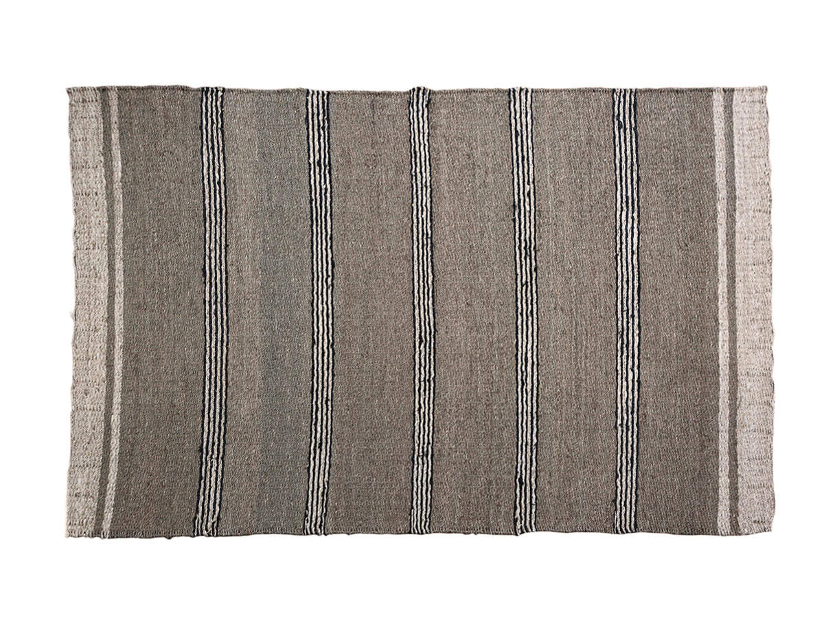 Rug w. white border L180/W120 cm nature