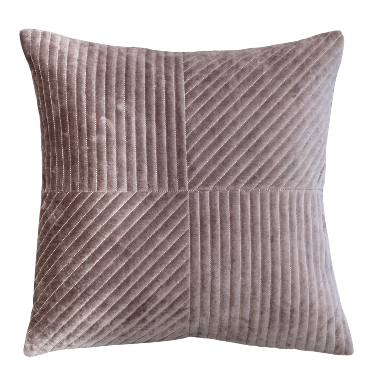 Moulin Cushion velour w. golden pattern L50/W50 cm taupe
