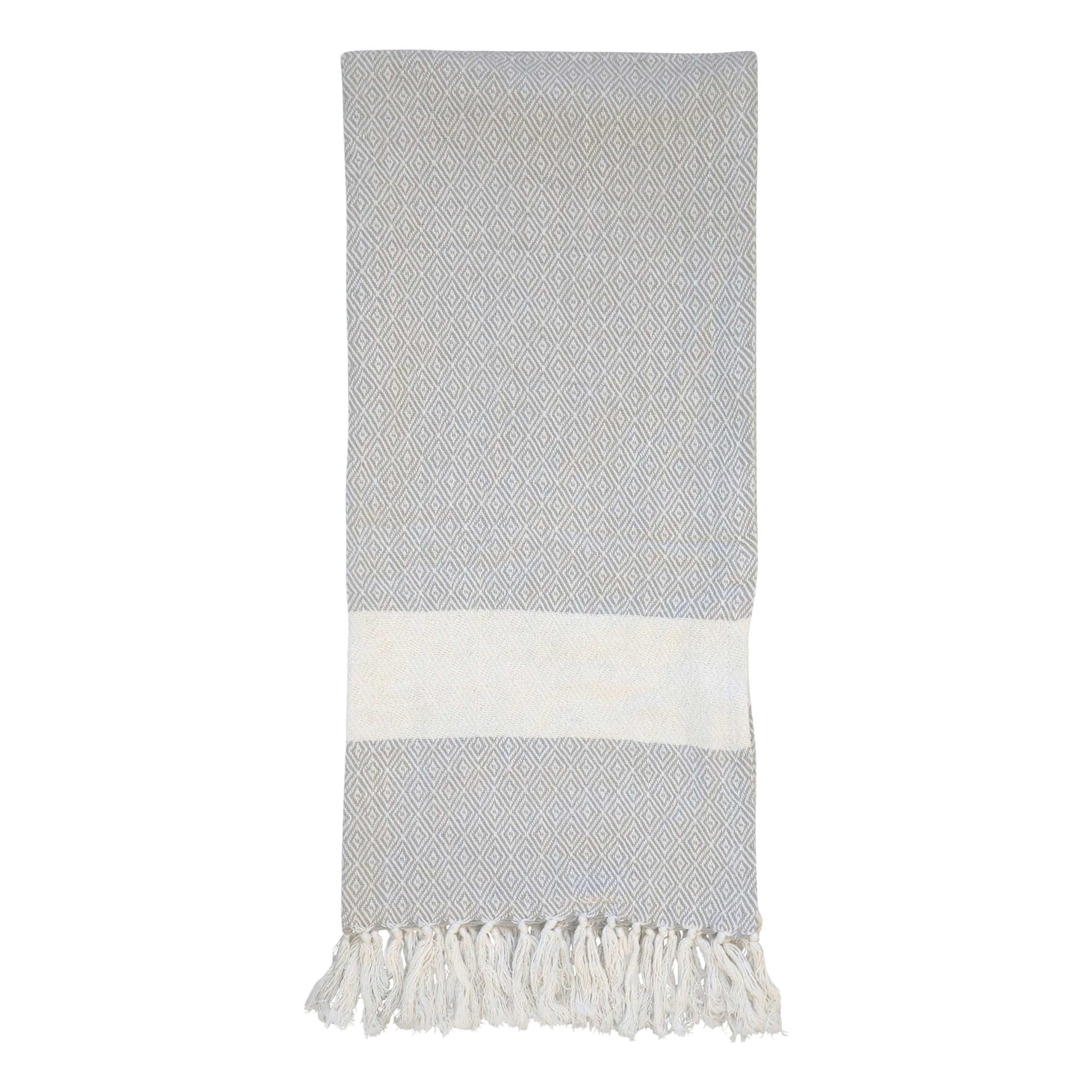Hammam Bath Sheet w. pattern Éternel L180/W90 cm grey