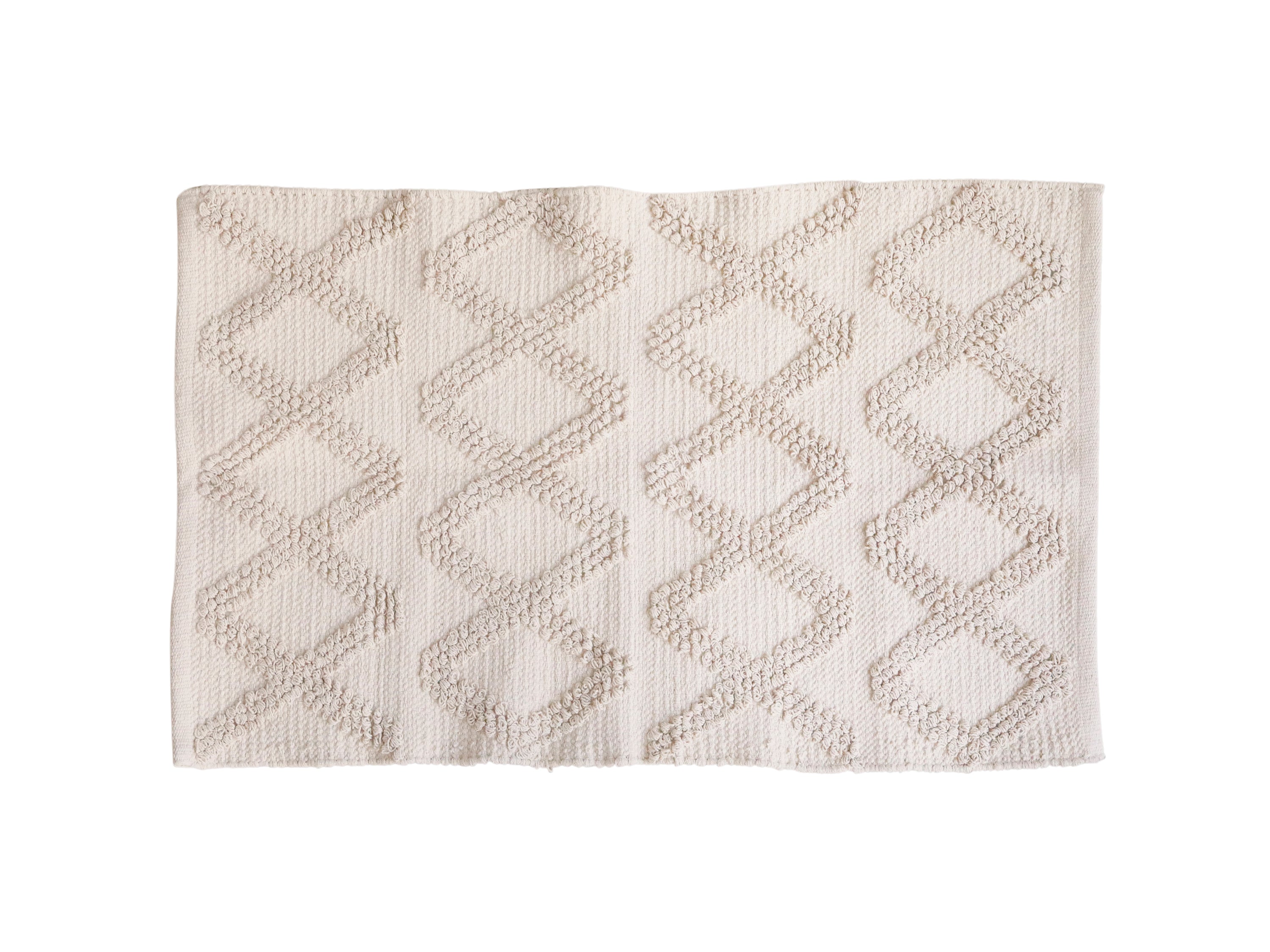 Rug w. pattern L90/W60 cm cream