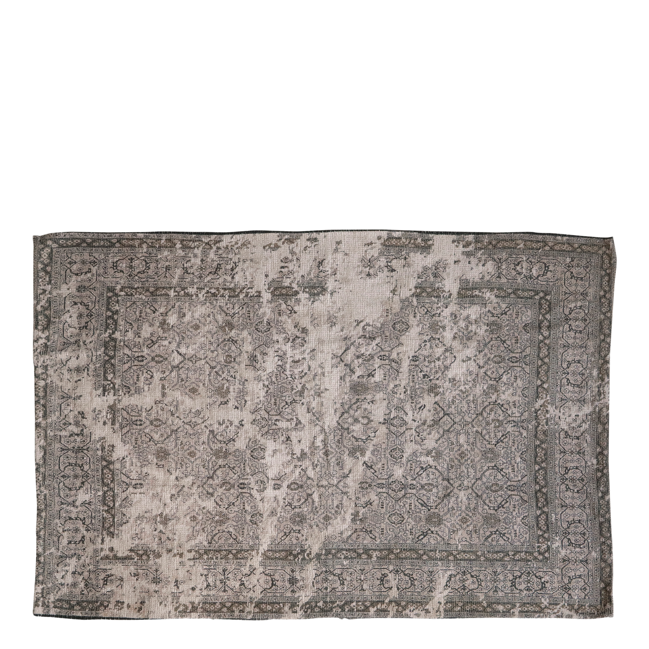 Rug w. French print L180/W120 cm mocca