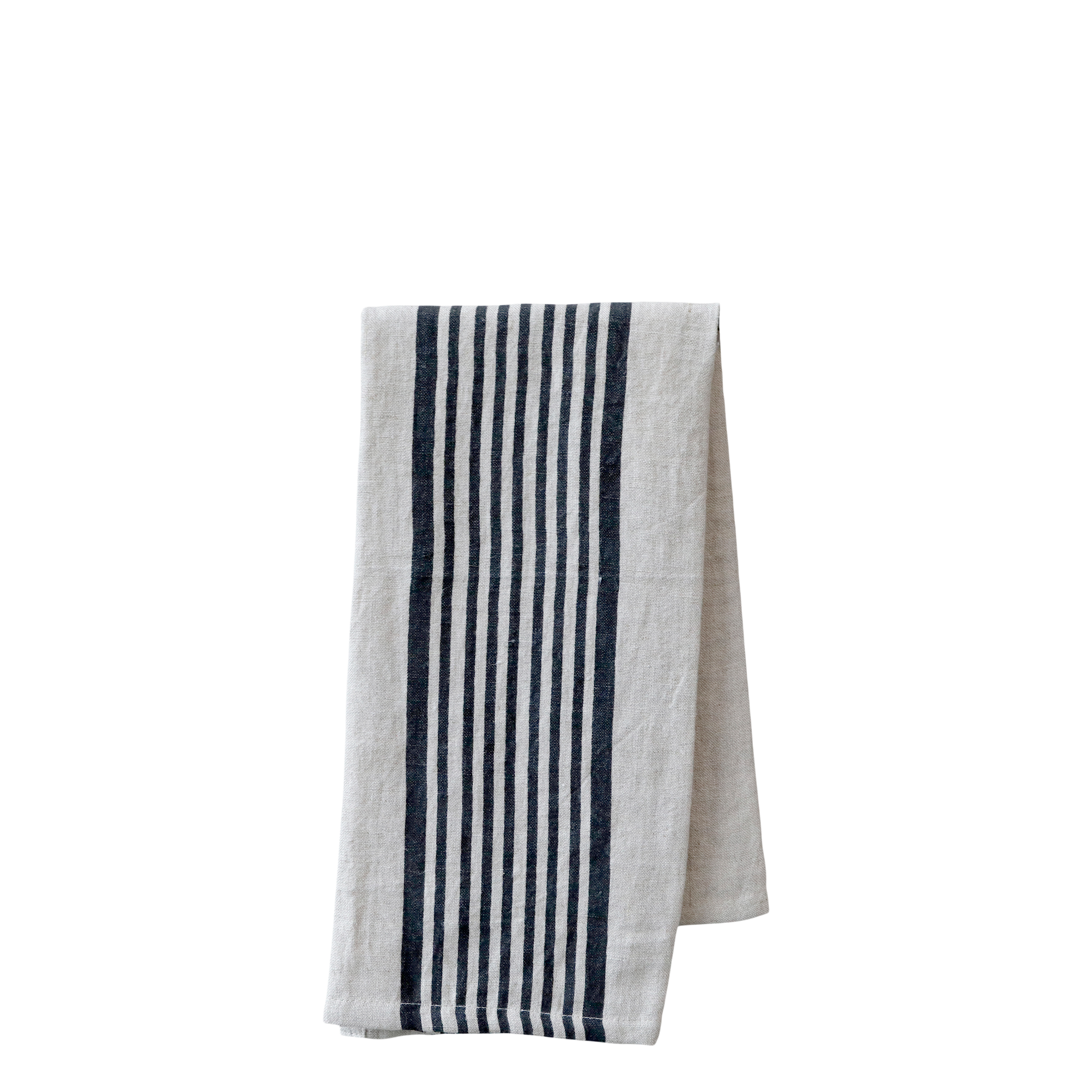 Éternel Tea Towel w. grain sack stripes L70/W50 cm black