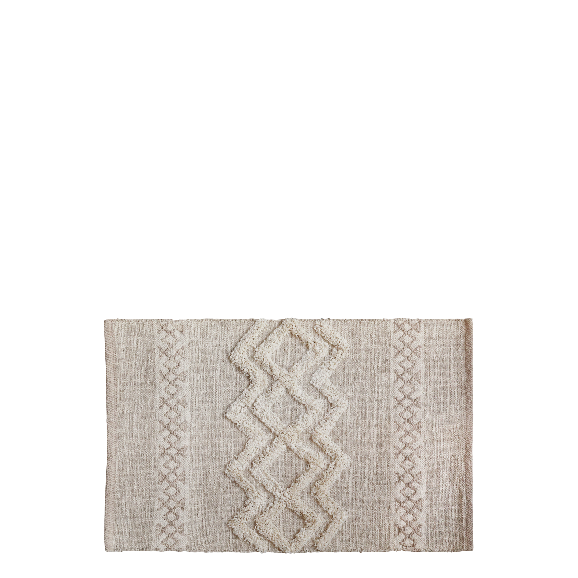 Rug w. pattern L90/W60 cm cream