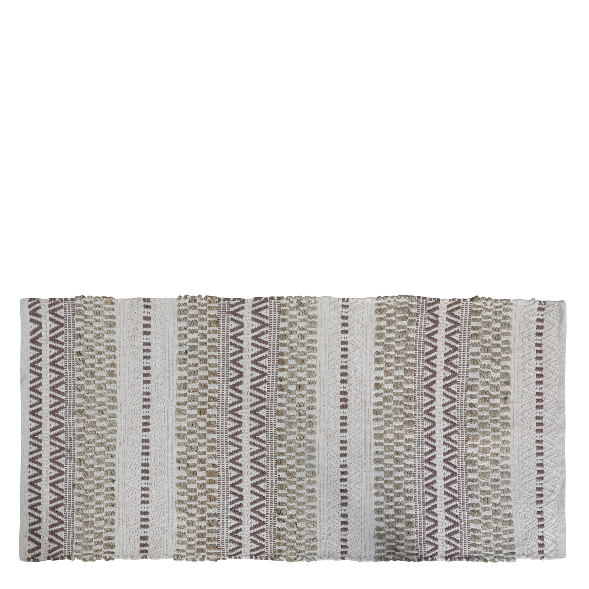 Rug w. stripes L150/W70 cm nature