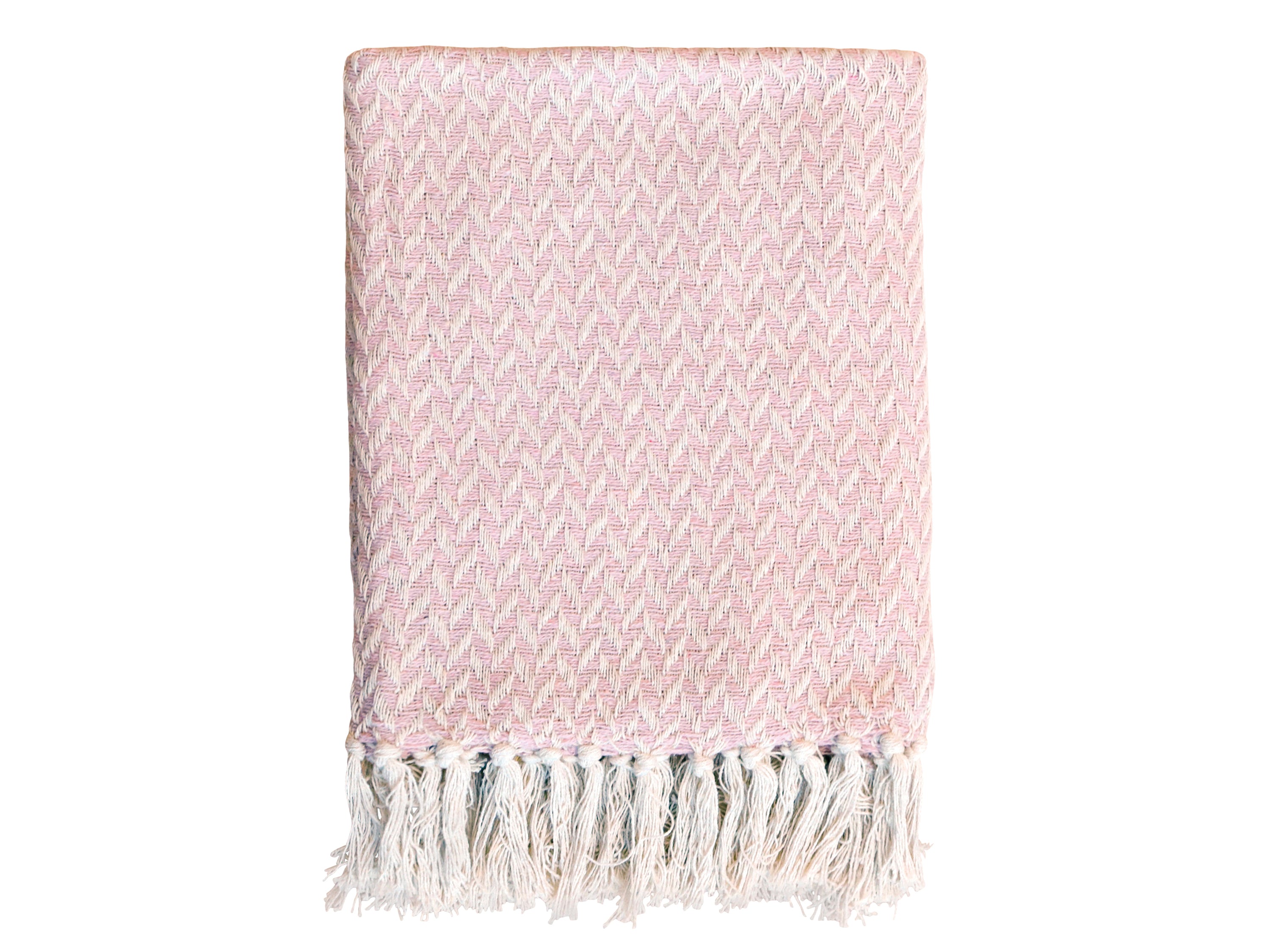Throw of surplus yarn L150/W130 cm rose