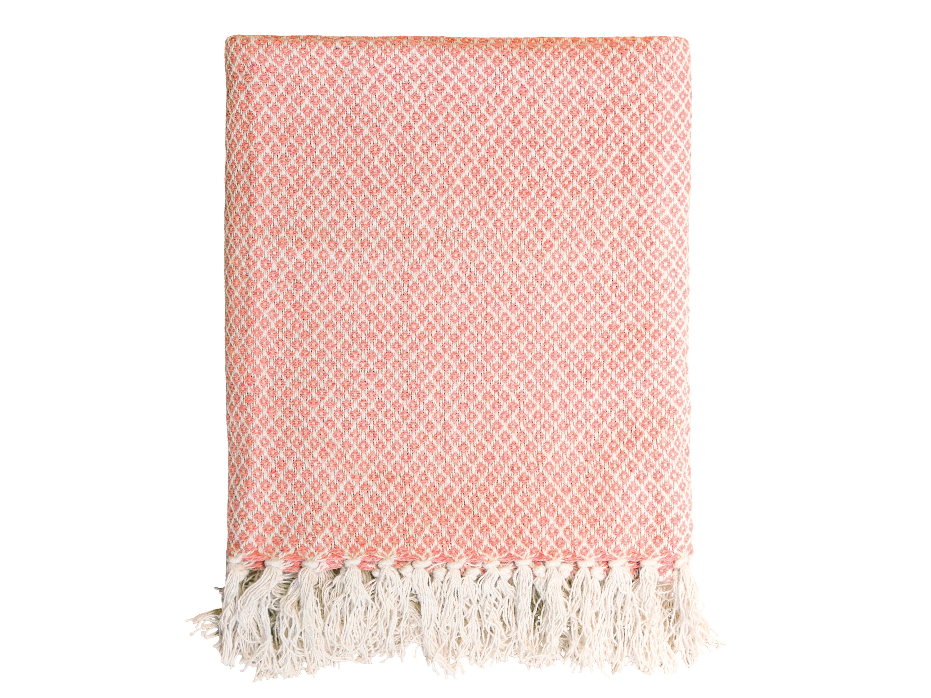 Throw of surplus yarn L155/W130 cm dusty rose