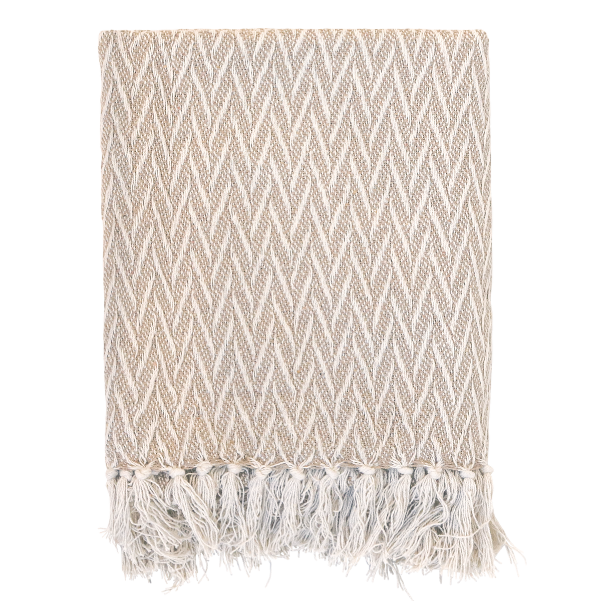 Plaid Decke Aix latte 130x150 cm Baumwolle