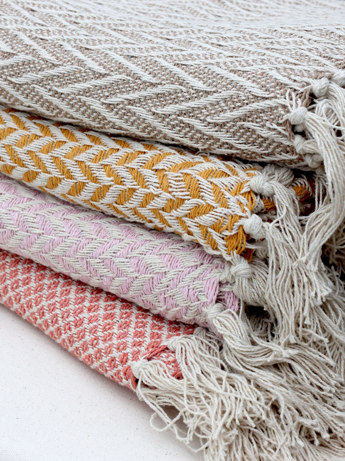 Plaid Decke Aix latte 130x150 cm Baumwolle