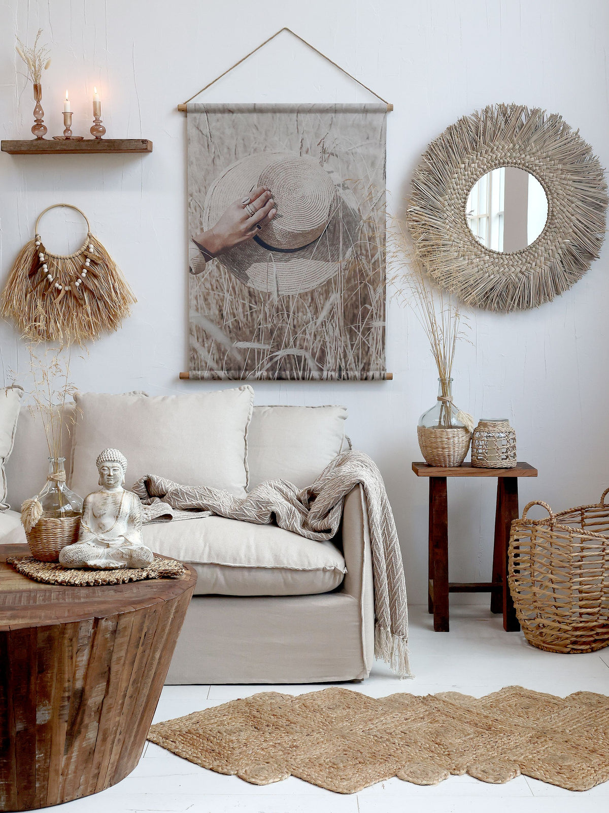 Plaid Decke Aix latte 130x150 cm Baumwolle