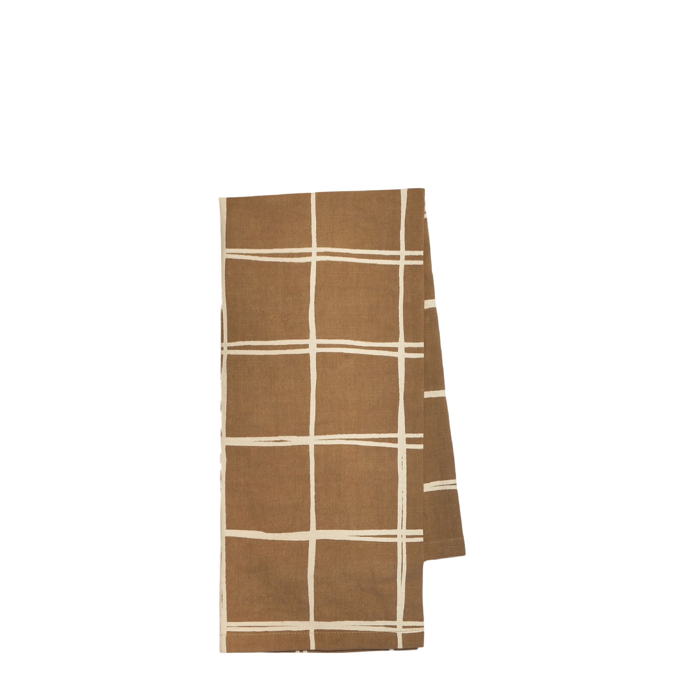 Éternel Tea Towel w. check pattern L70/W50 cm caramel