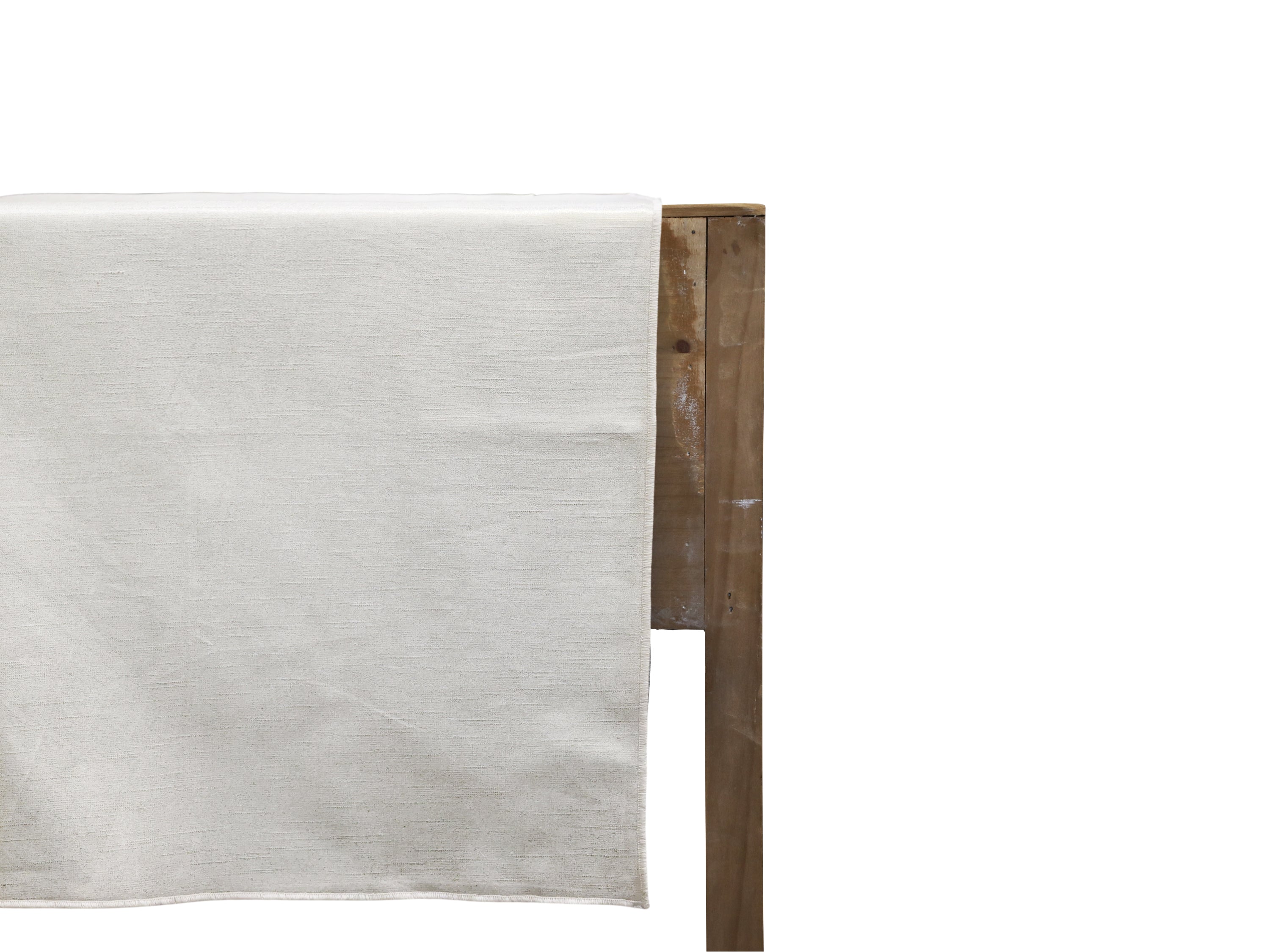 Table Runner w. gold print L150/W45 cm white