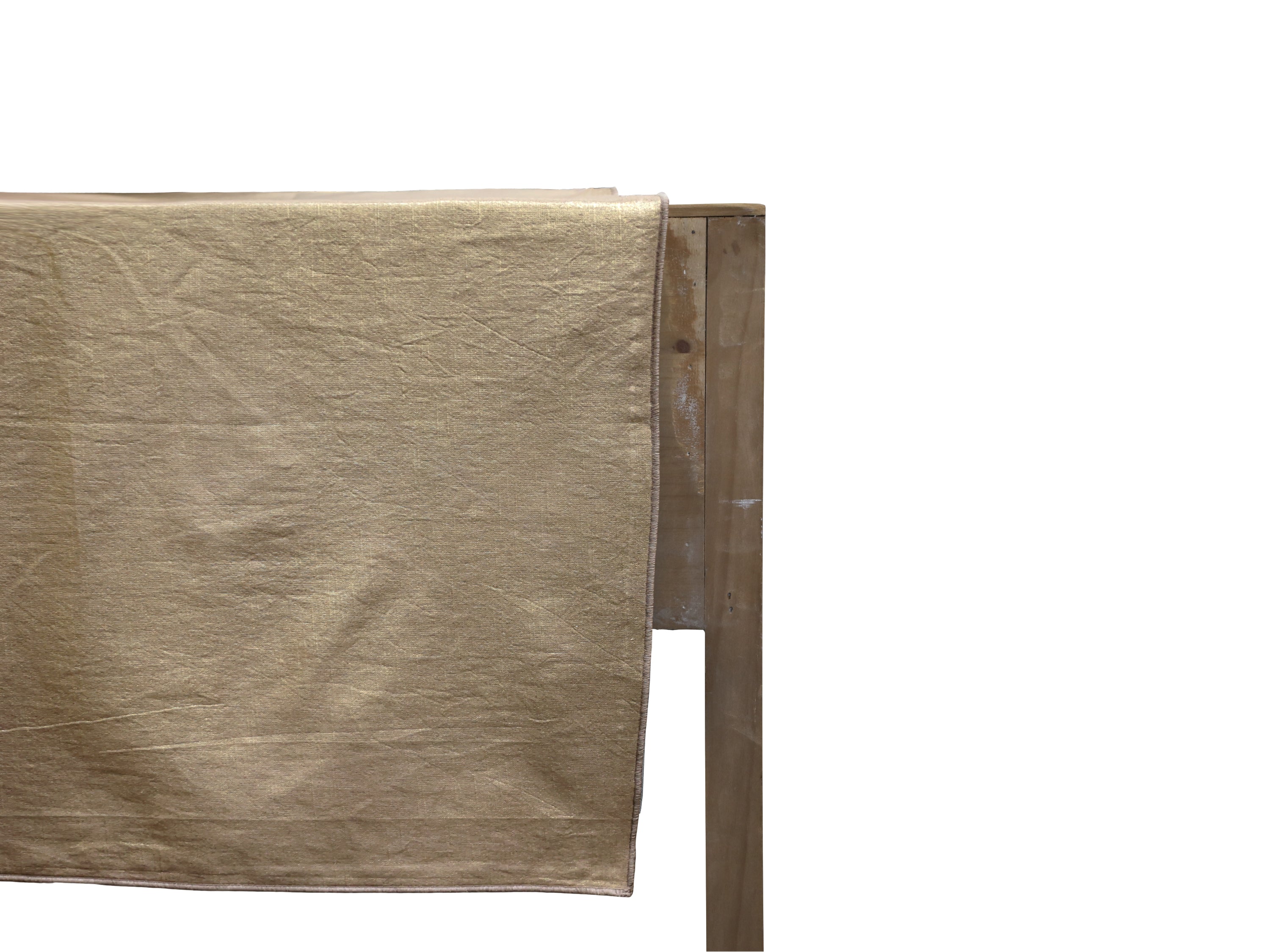 Table Runner w. gold print L150/W45 cm linen