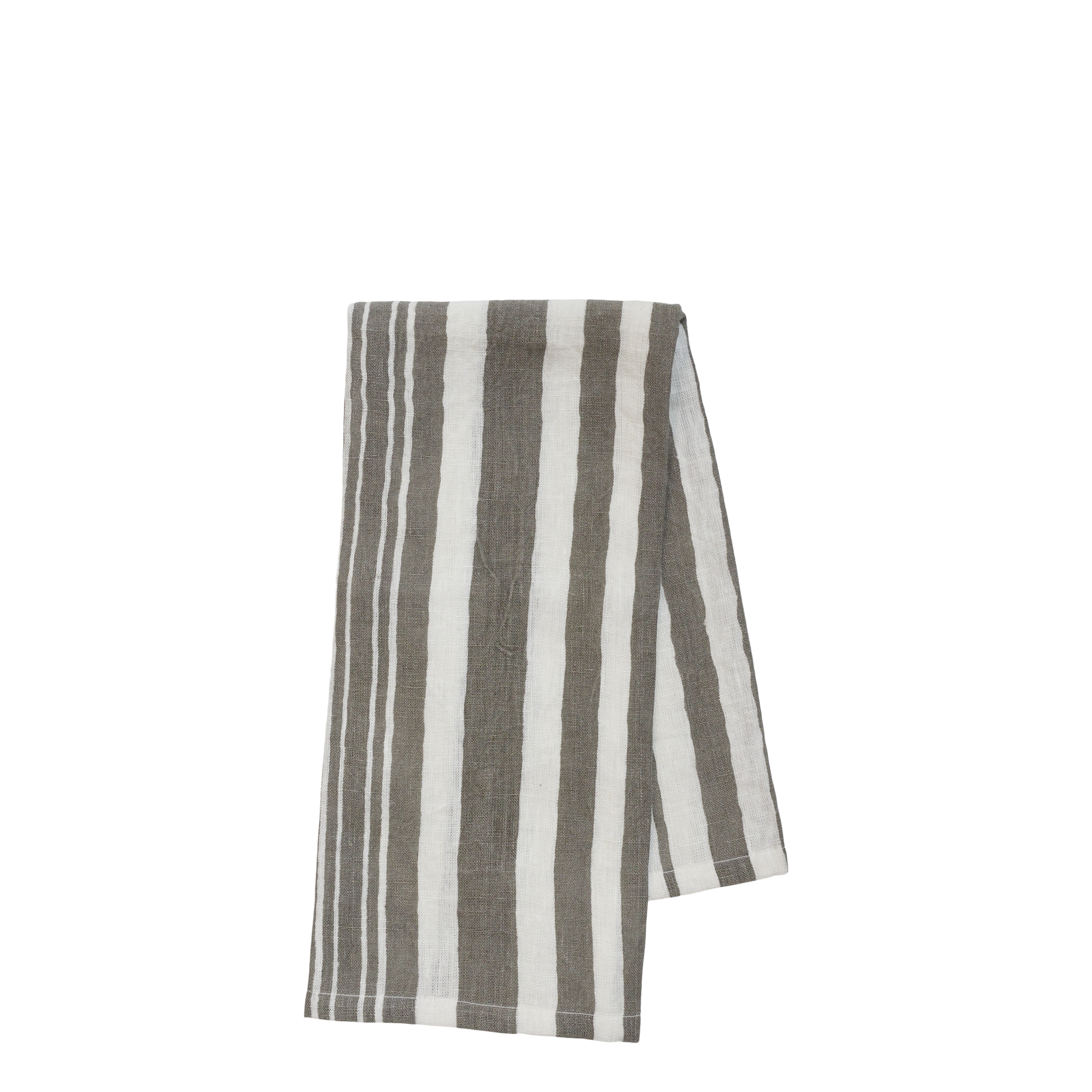 Éternel Tea Towel w. grain sack stripes L70/W50 cm French grey