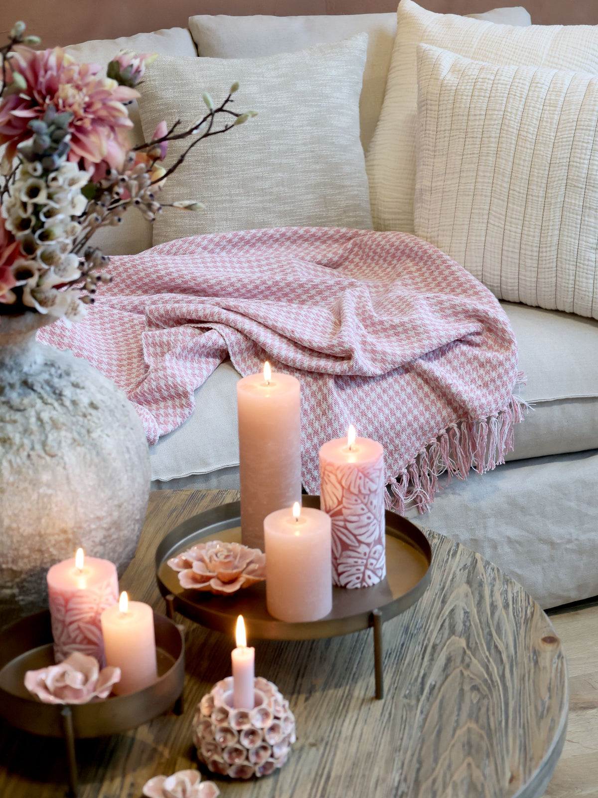 Aix Plaid in Himbeere, 150 cm lang, 130 cm breit
