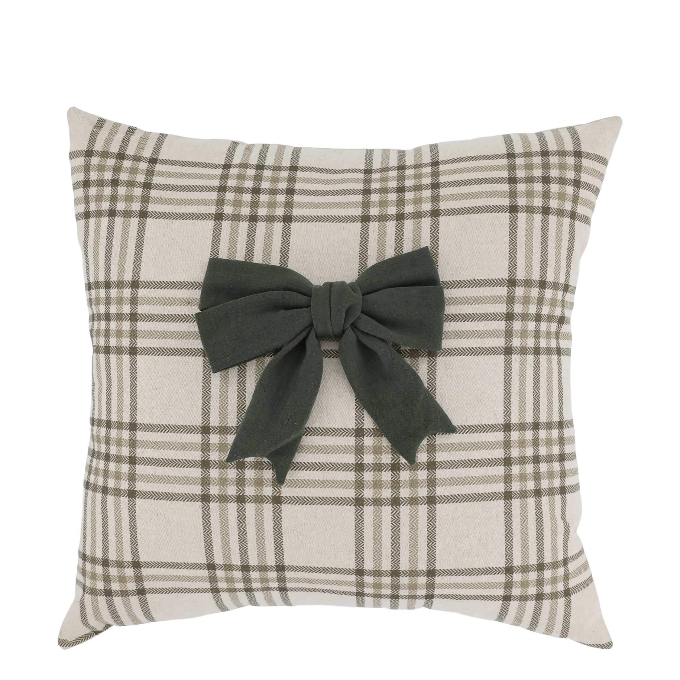 Pillowcase w. bow L50/W50 cm verte