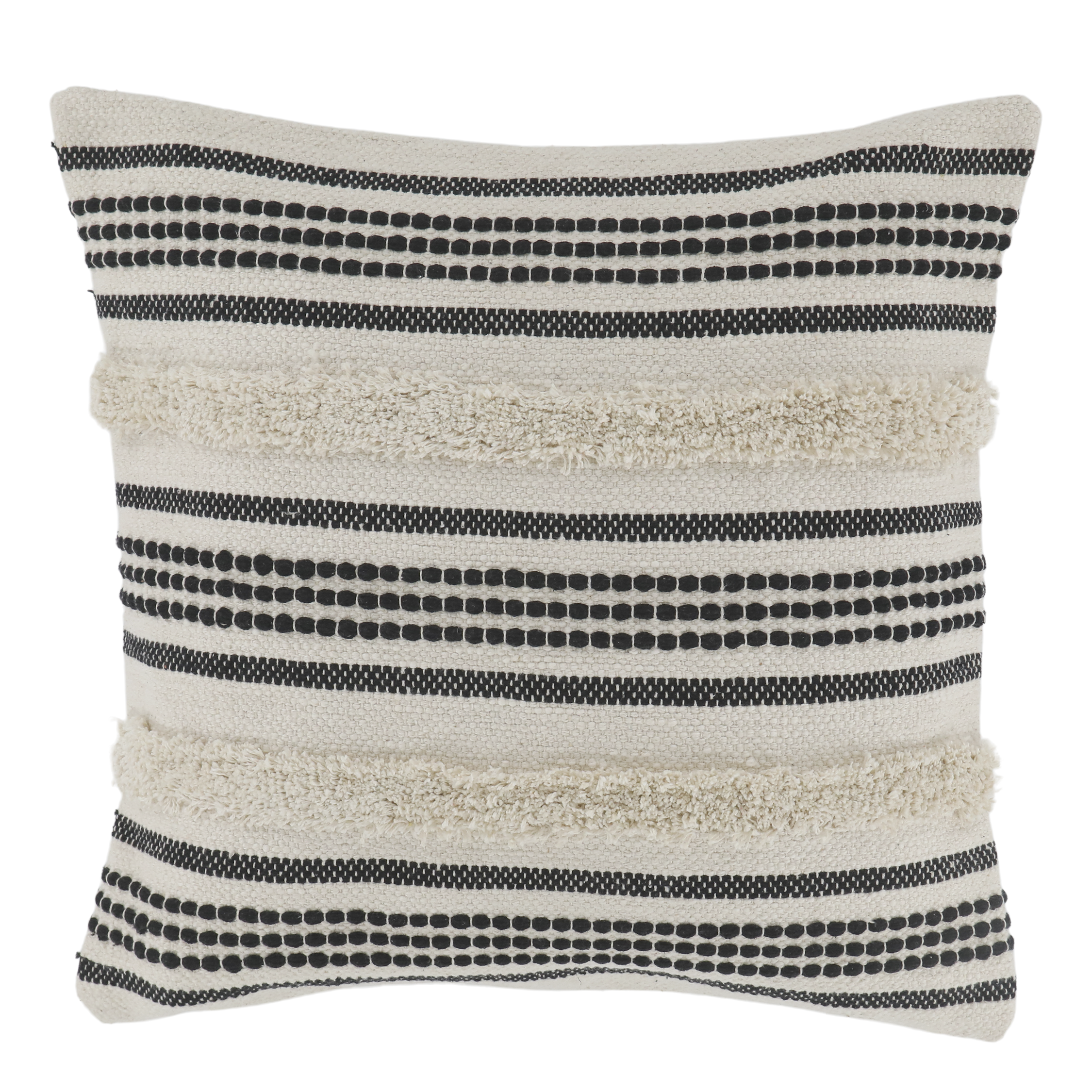 Aix Pillowcase w. pattern L50/W50 cm black