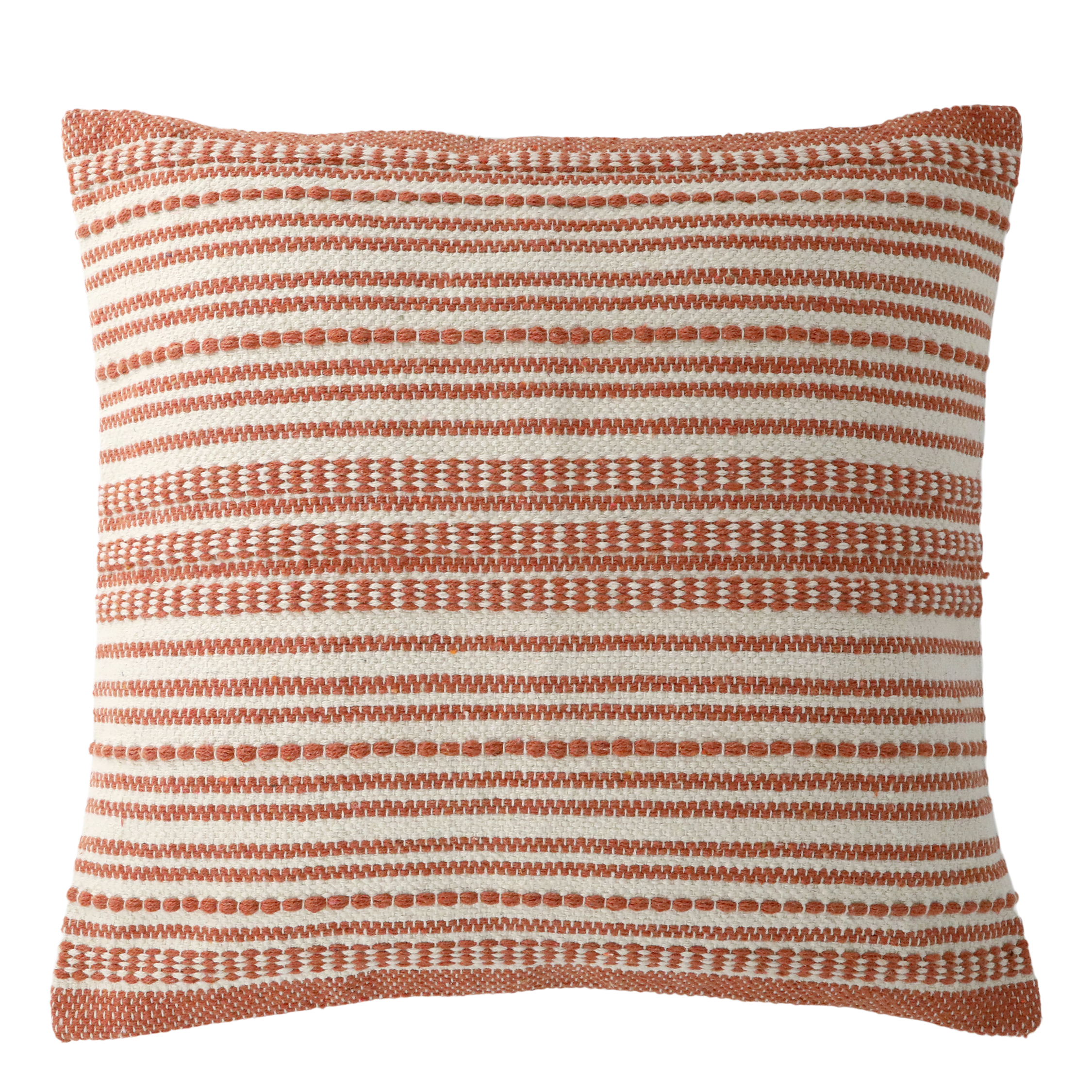Kissenbezug 50x50 cm Terracotta mit Streifen