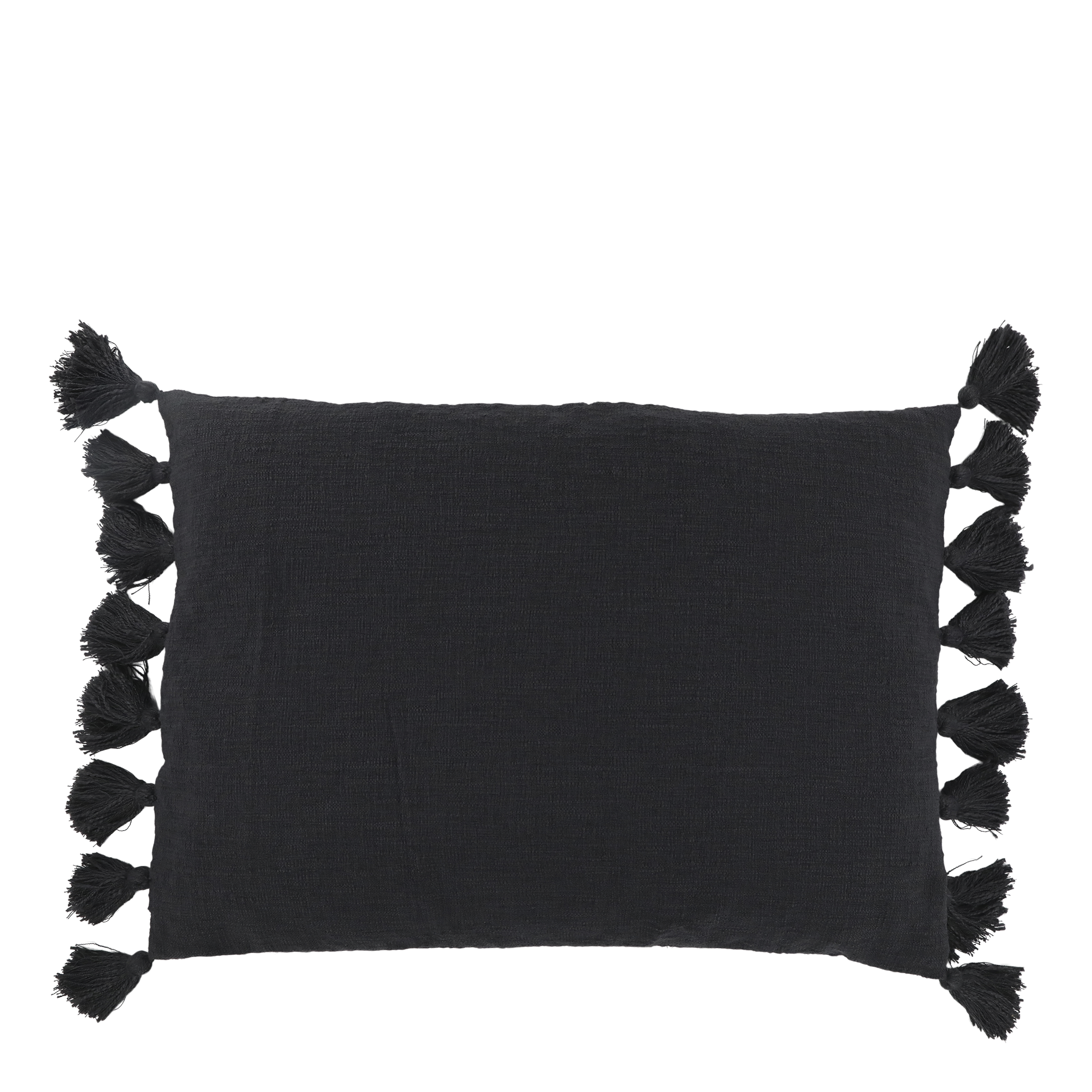 Kissenbezug mit Quasten, 70x50 cm, midnight