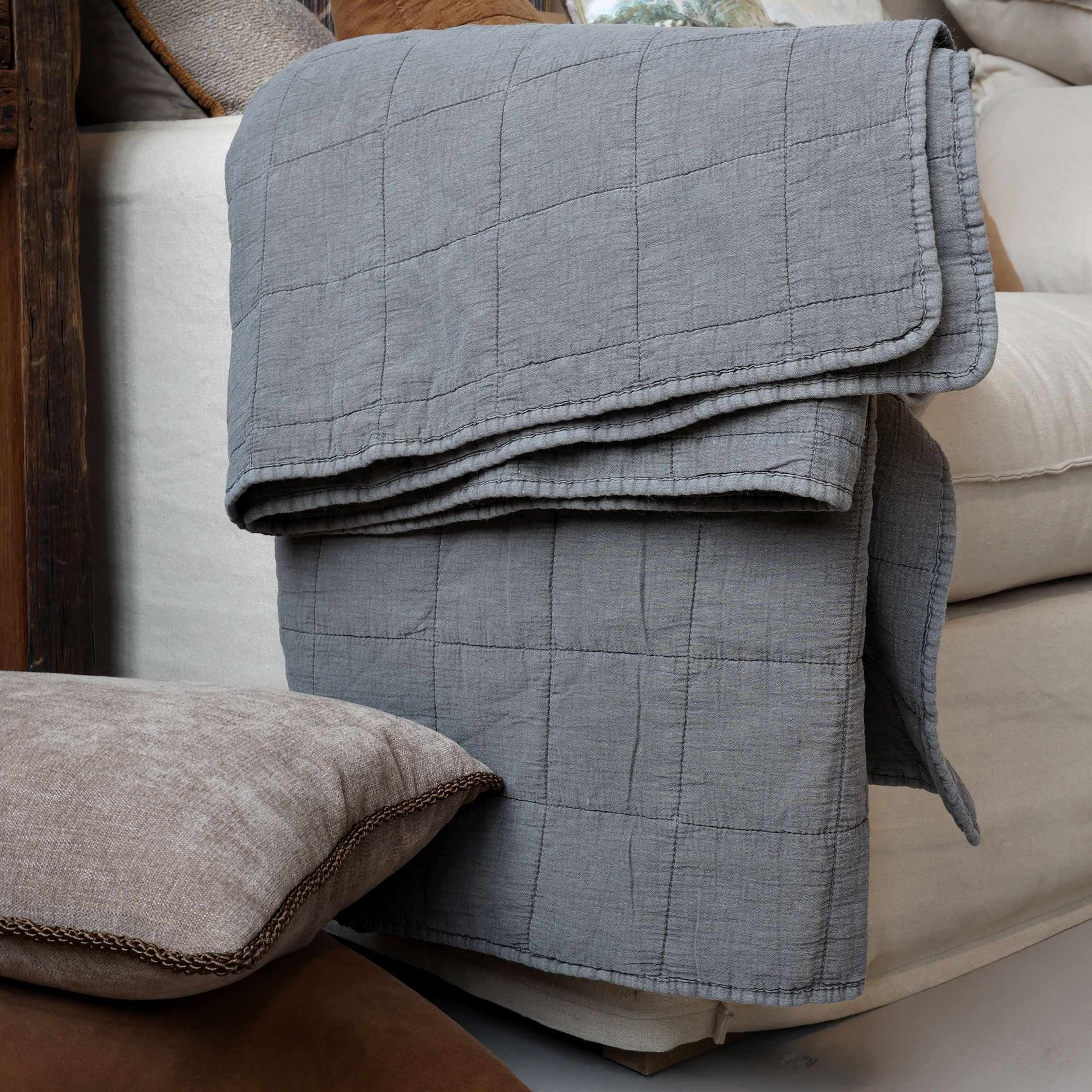 Quilt Aix Vintage in Thunder Grey, 180 cm lang