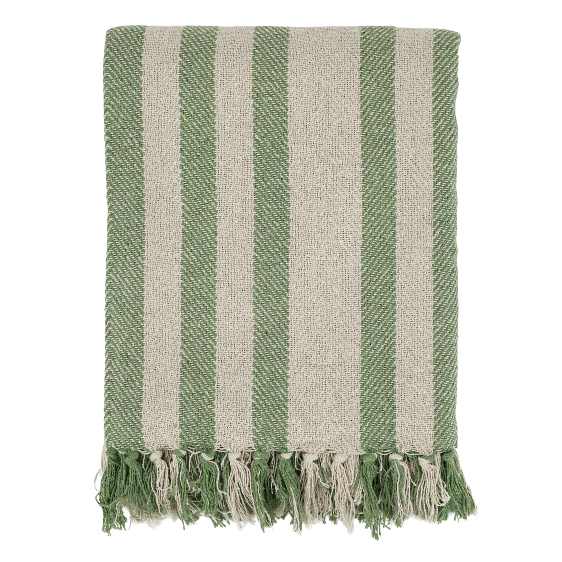 Aix Throw of surplus yarn L150/W130 cm verte