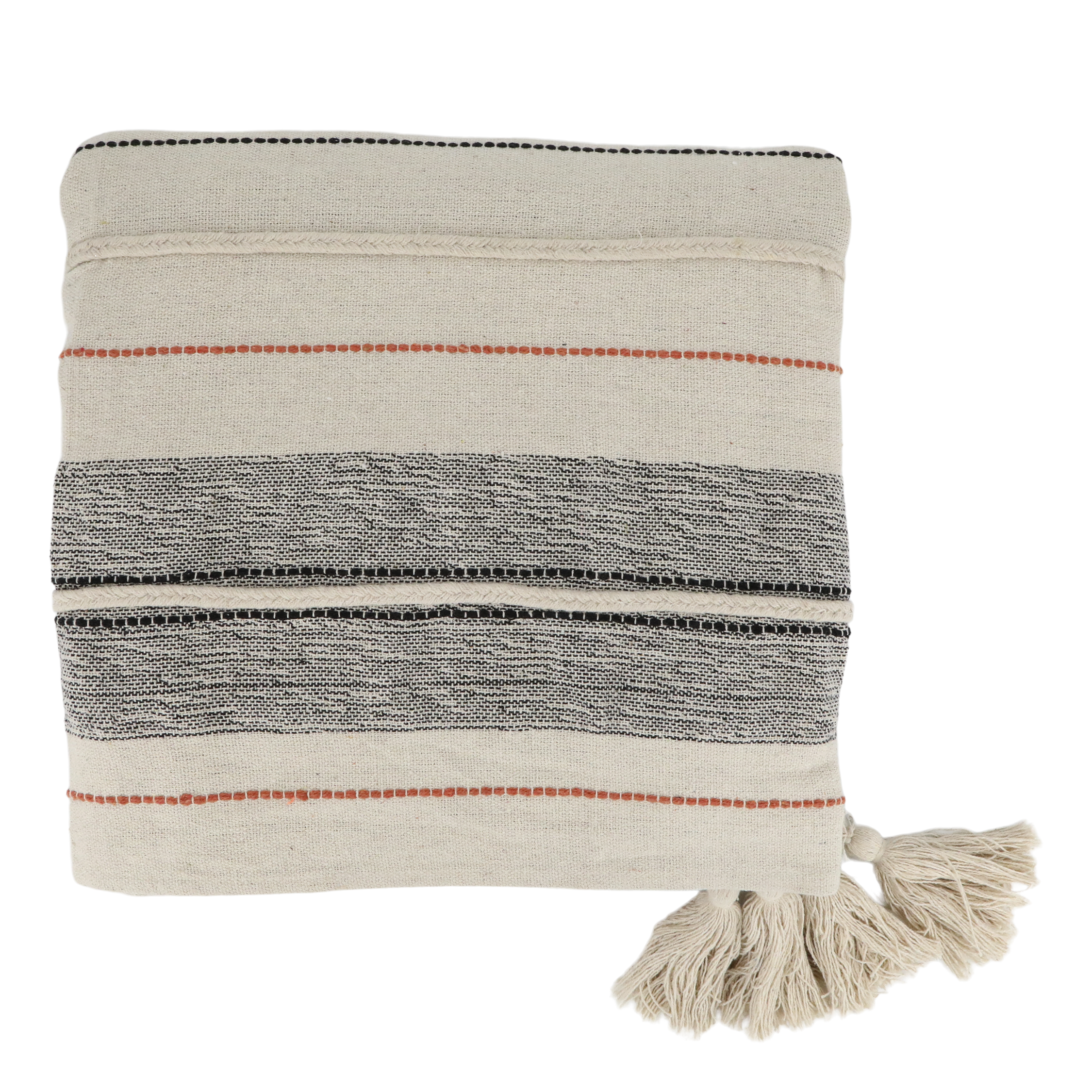 Aix Bedspread w. tassels L260/W240 cm terracotta & black