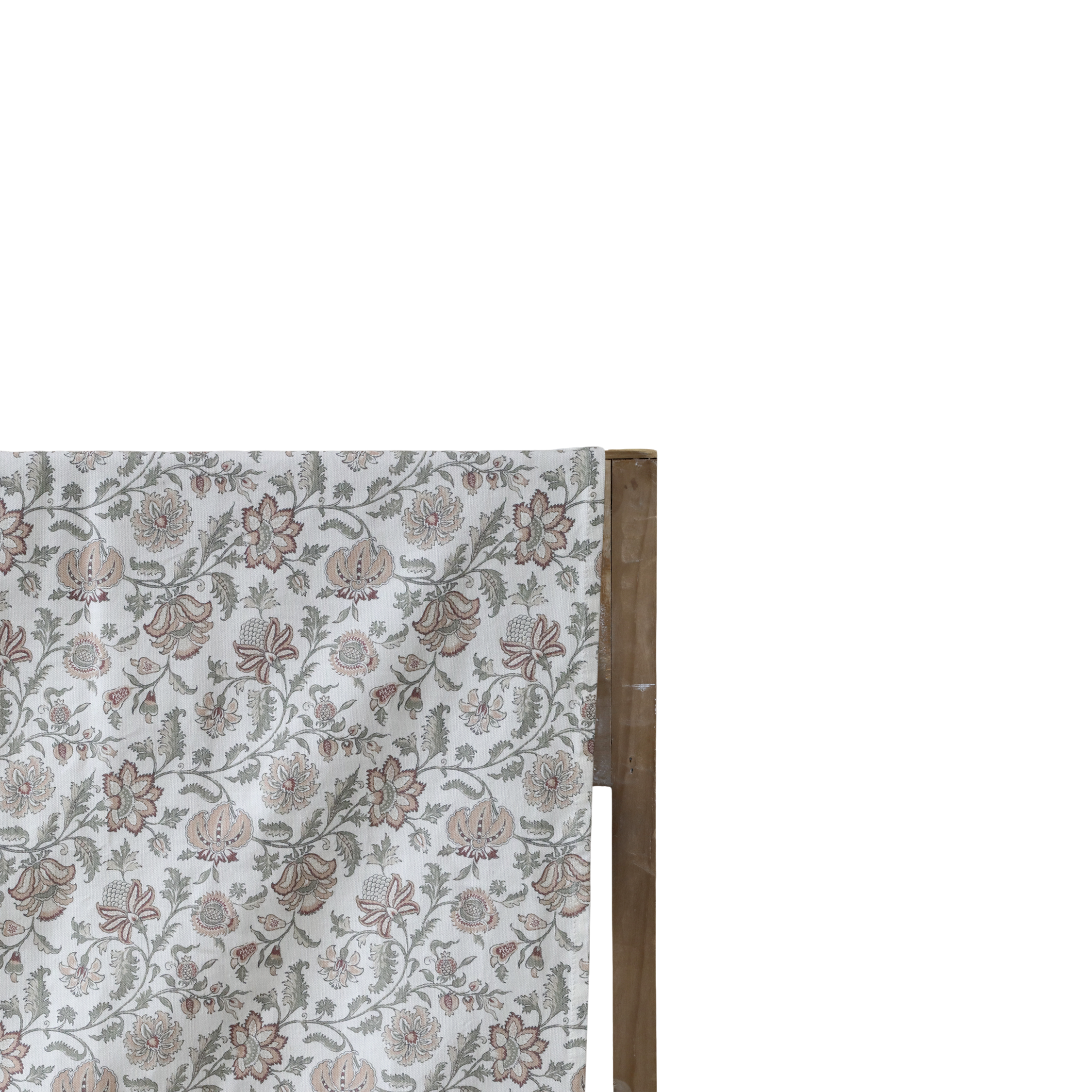Aix Tablecloth w. floral print L240/W140 cm cream