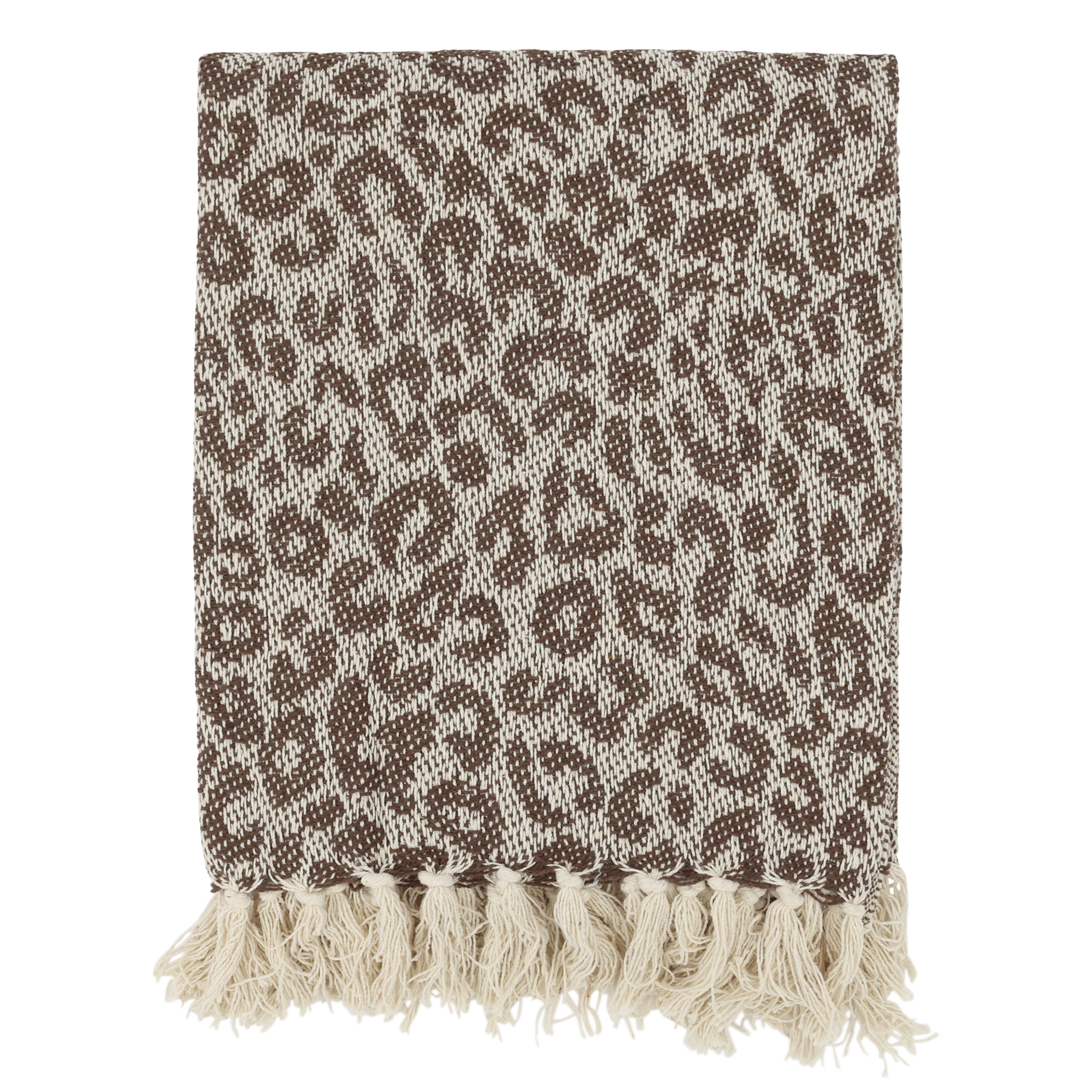 Aix Plaid in Coffee & Creme, 150 cm x 130 cm