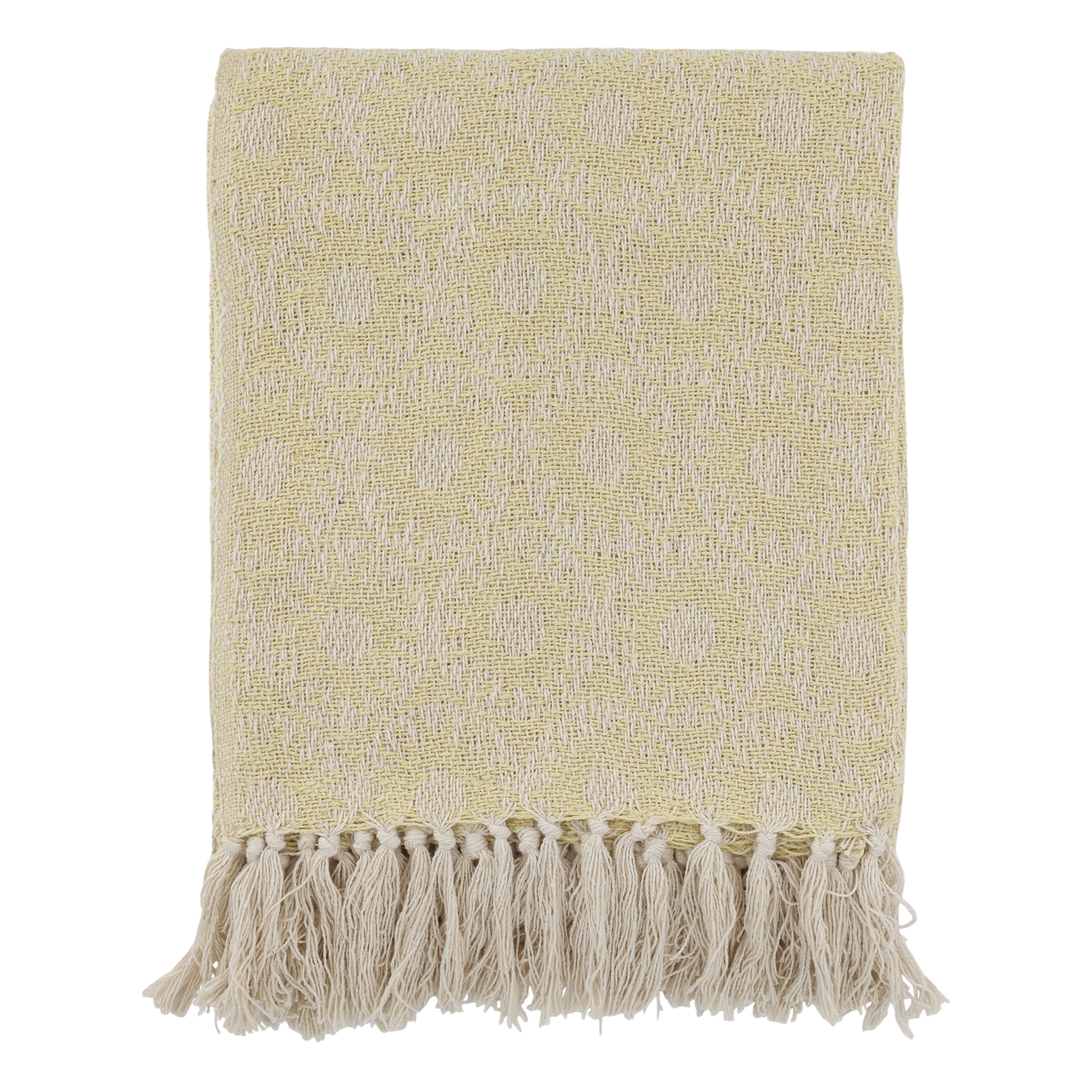 Baumwoll-Plaid handgewebt in Melone, 150 cm lang