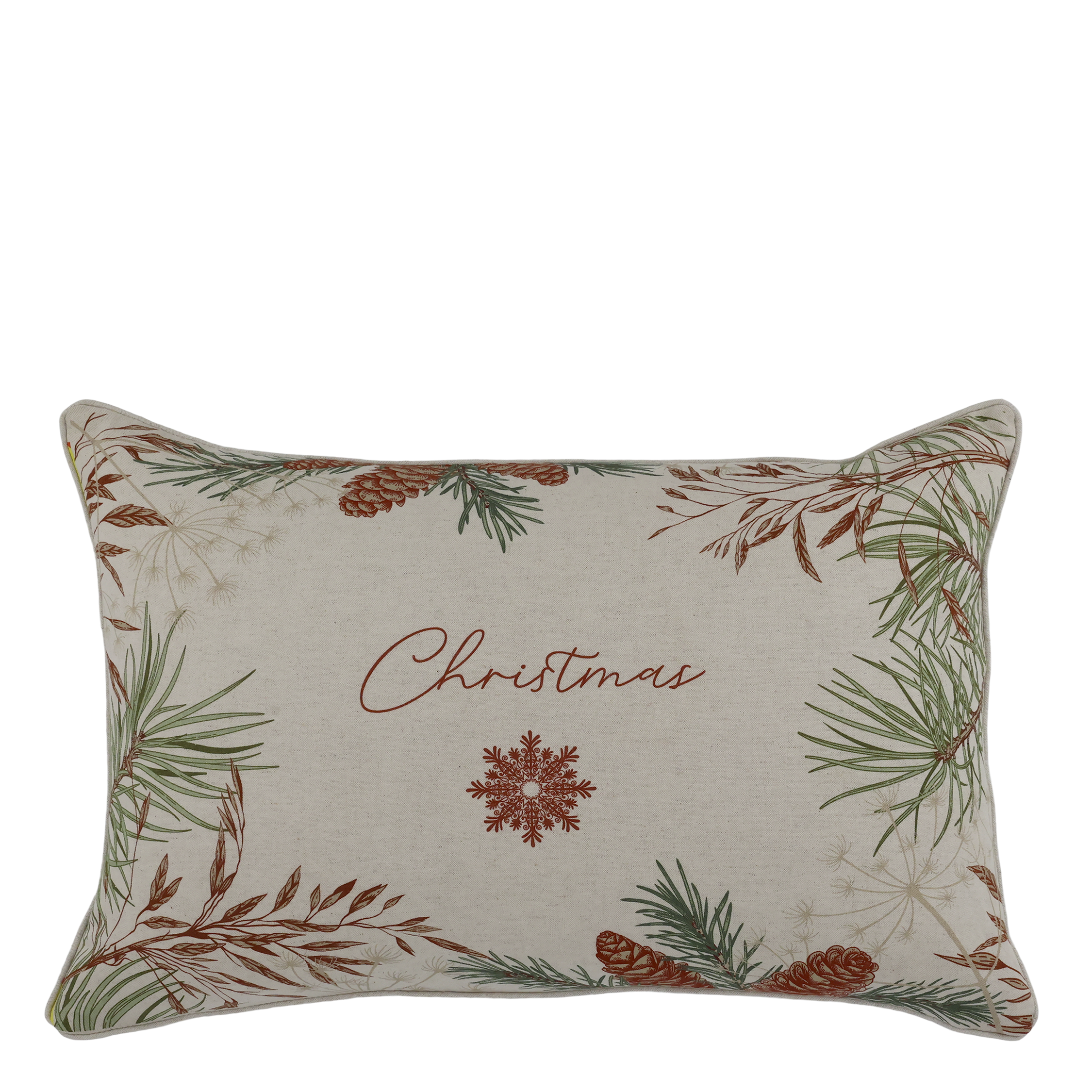 Aix Pillowcase w. fir Christmas L60/W40 cm linen