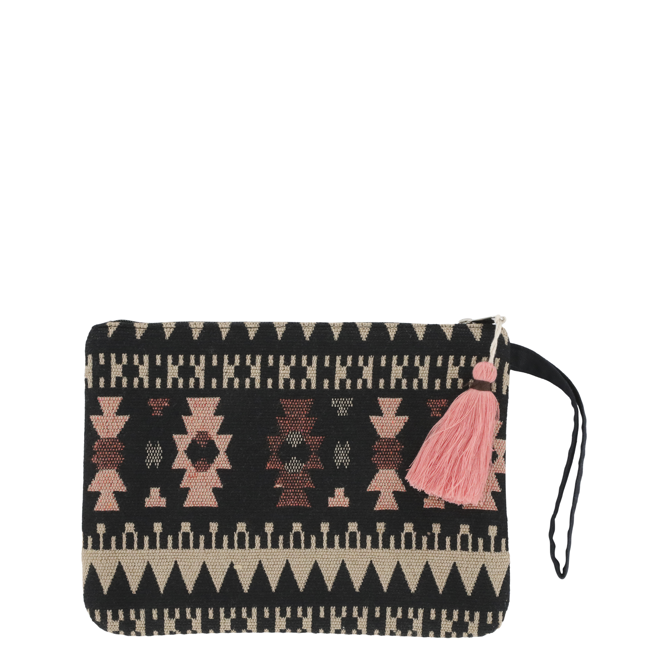 Clutch Tasche Jacquardgewebt in Kohle 19x26 cm