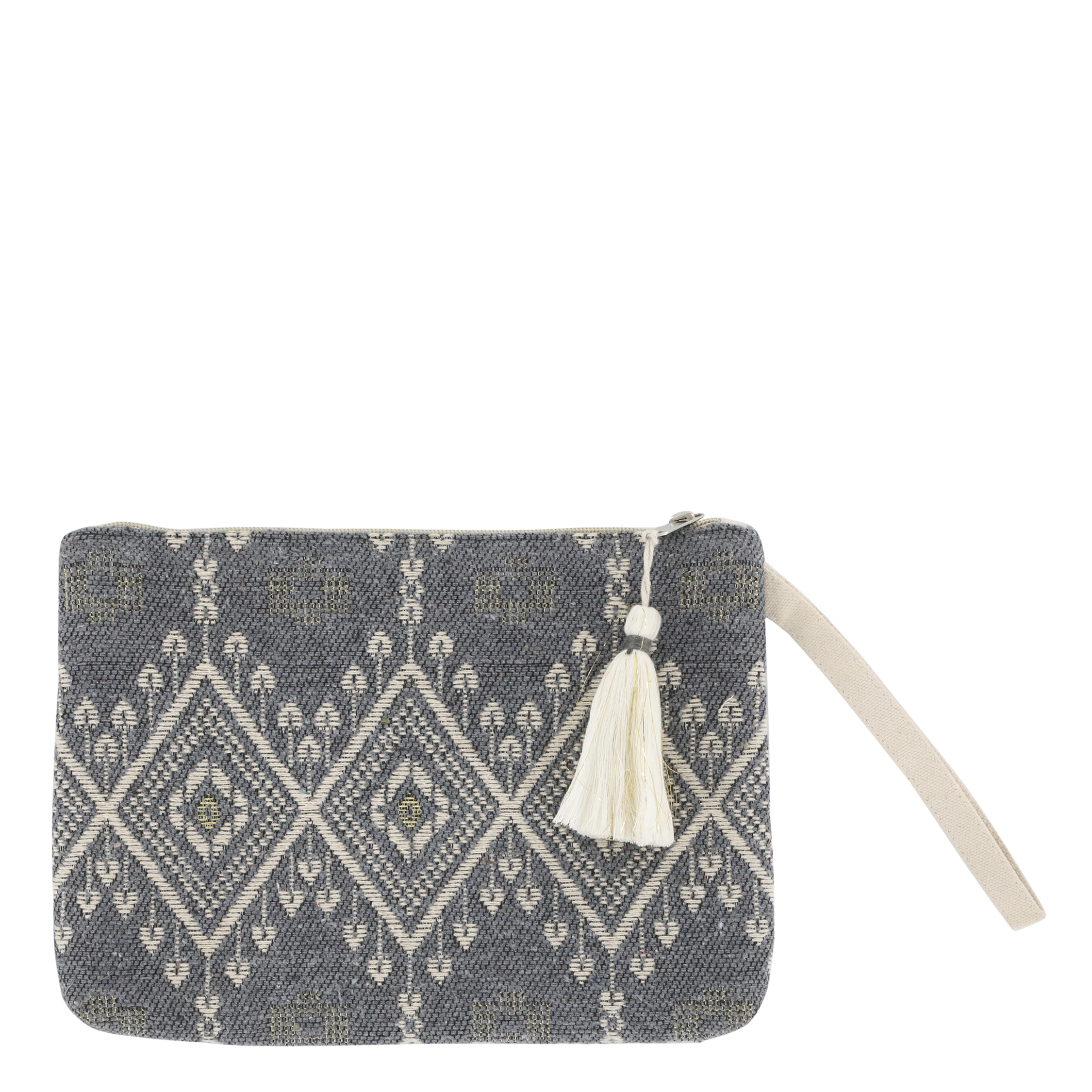 Clutch Tasche Jacquardgewebt Opal 19 cm hoch 26 cm lang
