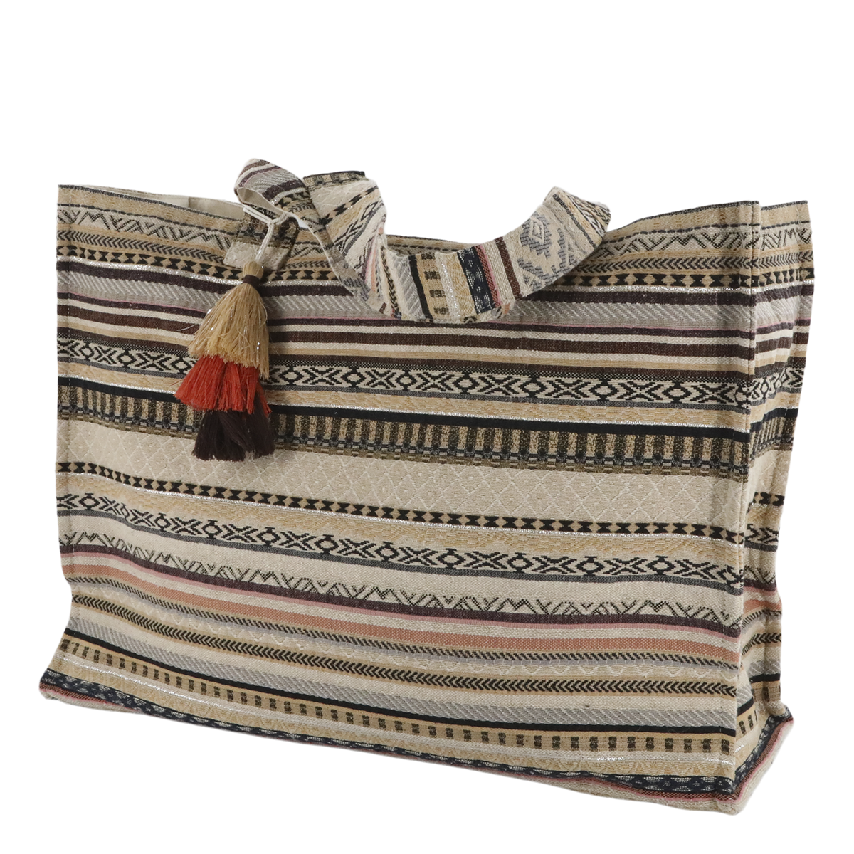 Sens Shopper Tasche Jacquardgewebt Mokka 40x53 cm
