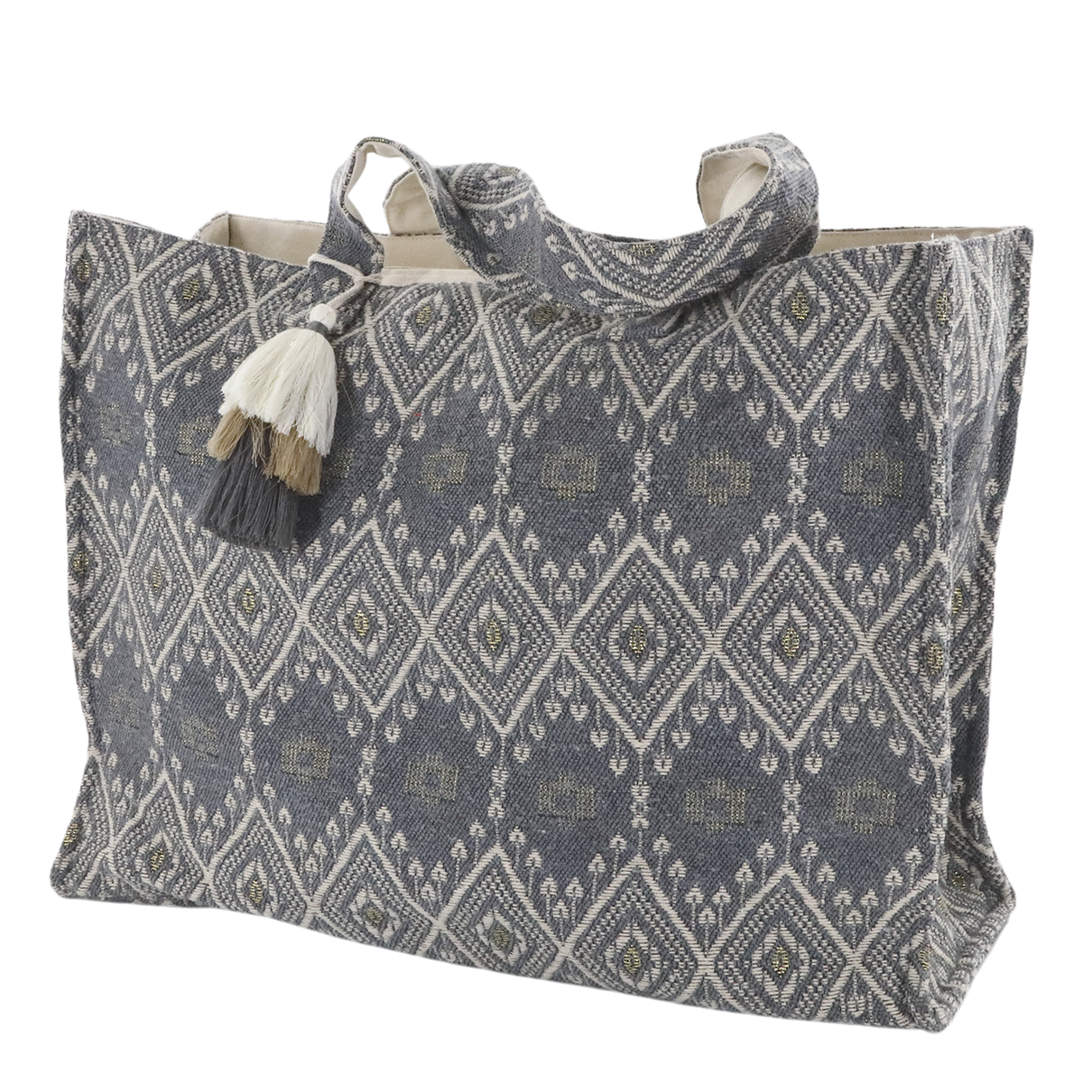 Sens Shopper Jacquardgewebt in Opal – Baumwoll-Polyester-Mix