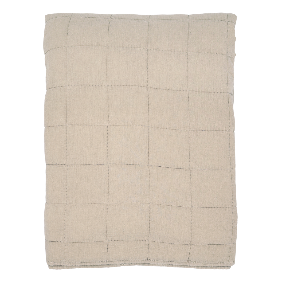 Baumwoll-Quilt in Leinenoptik, 240 x 240 cm