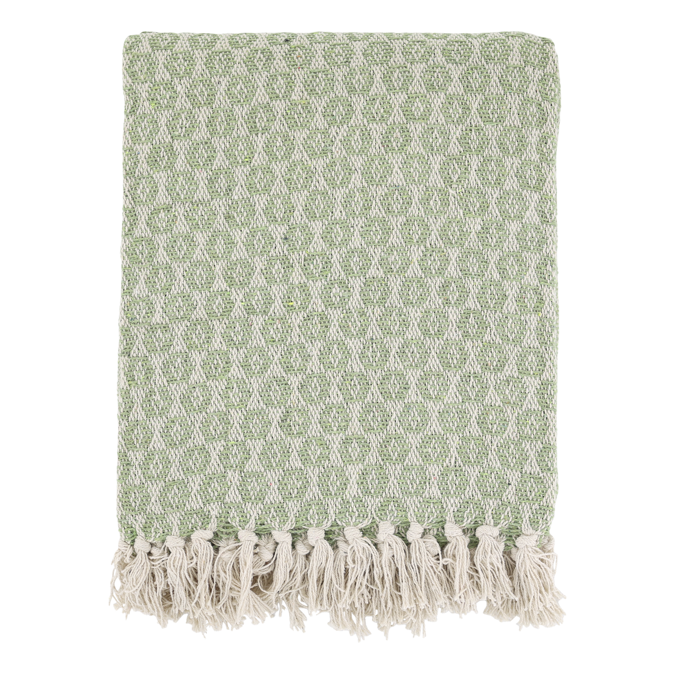Aix Throw of surplus yarn L150/W130 cm verte