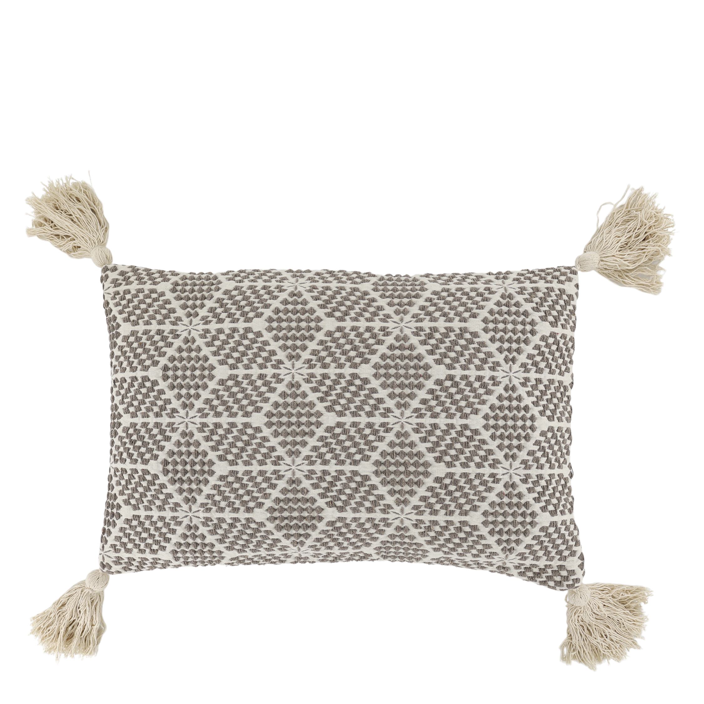 Aix Pillowcase w. tassels L60/W40 cm mocca and cream