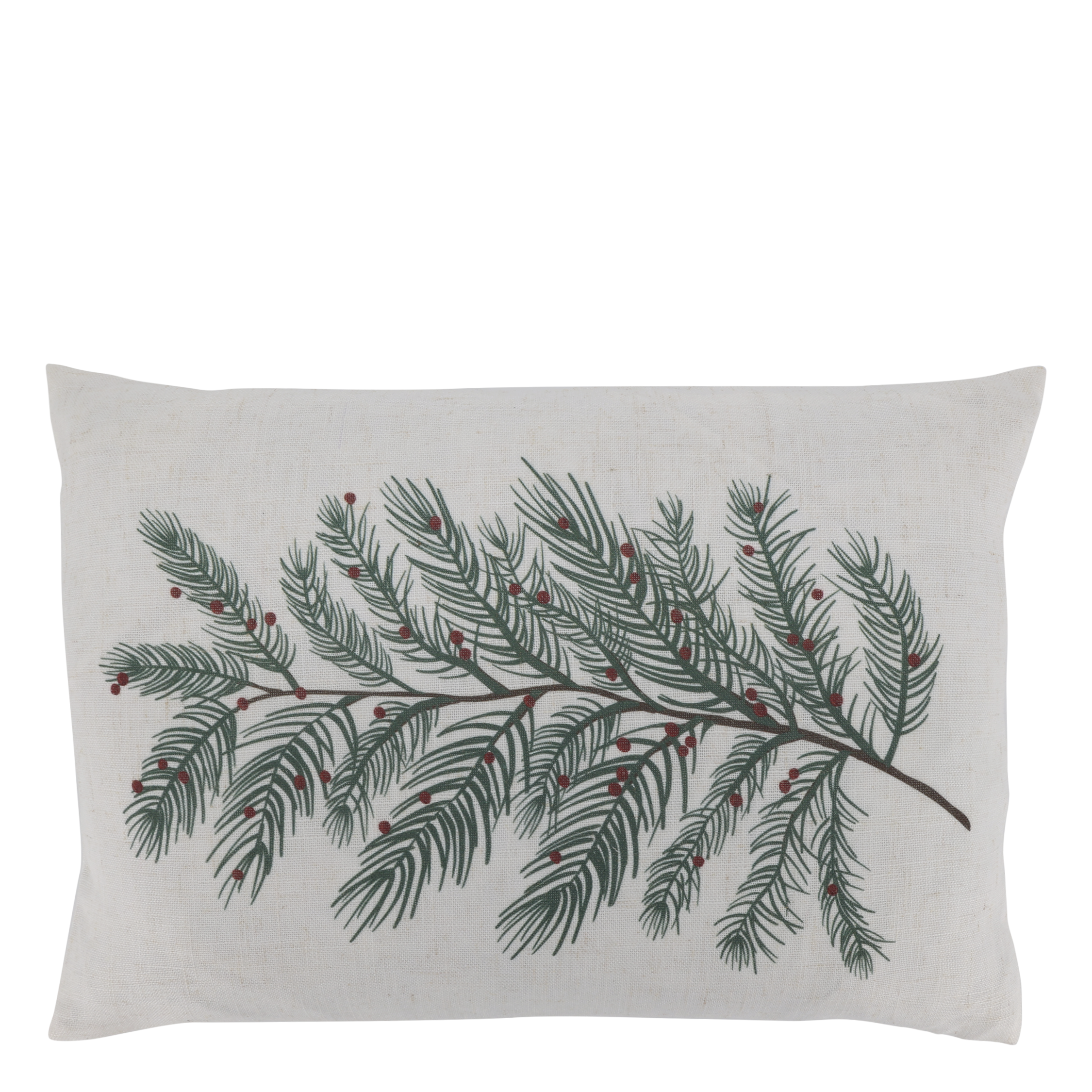 Kissenbezug Aix mit Tannenzweig, 50 x 35 cm, Leinen