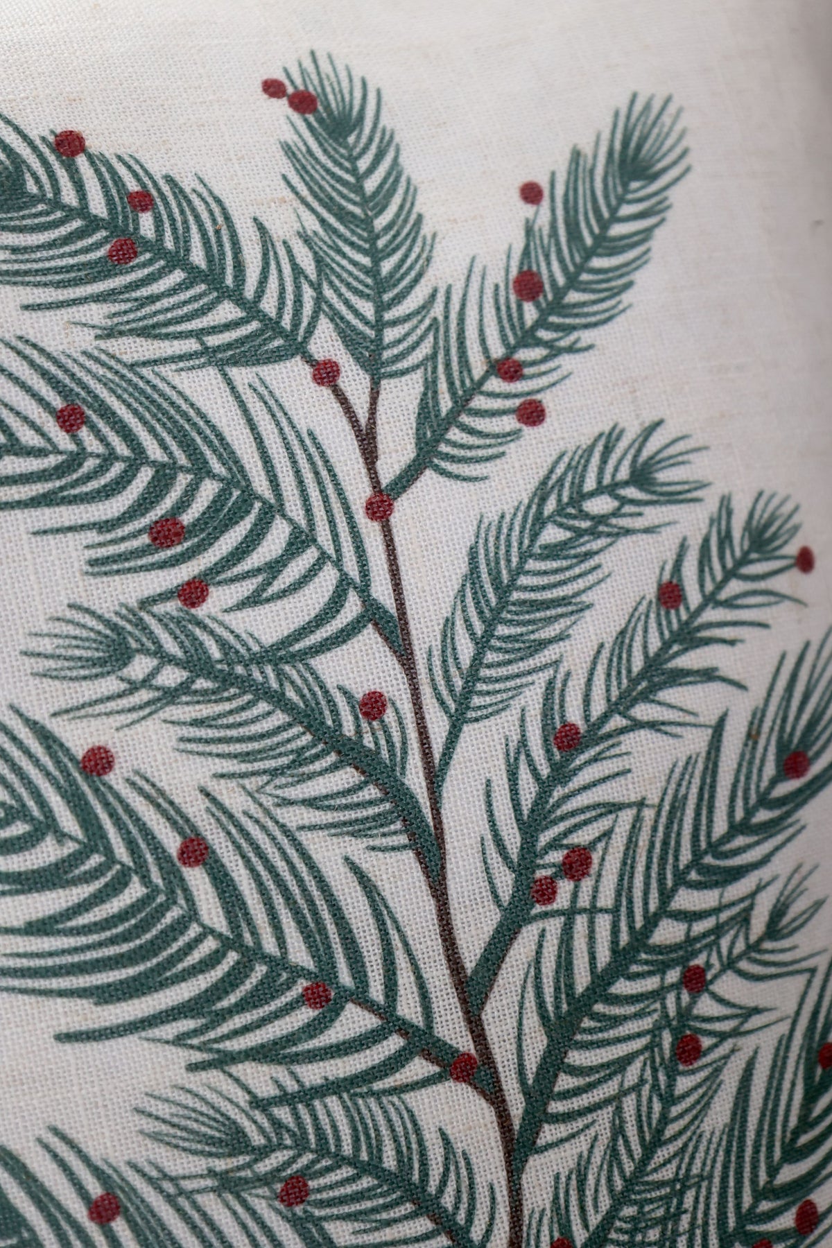 Kissenbezug Aix mit Tannenzweig, 50 x 35 cm, Leinen