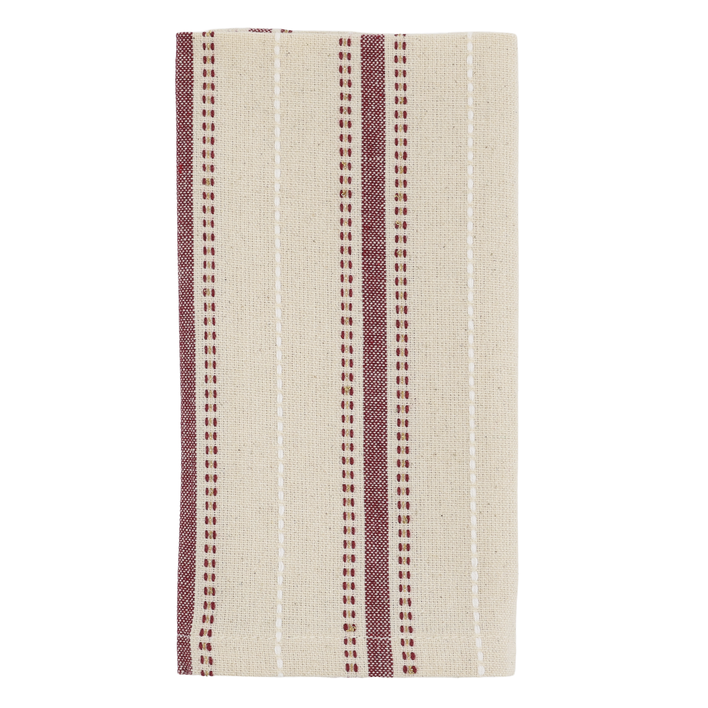 Aix Stoffserviette mit Streifen, 40 x 40 cm, Cherry