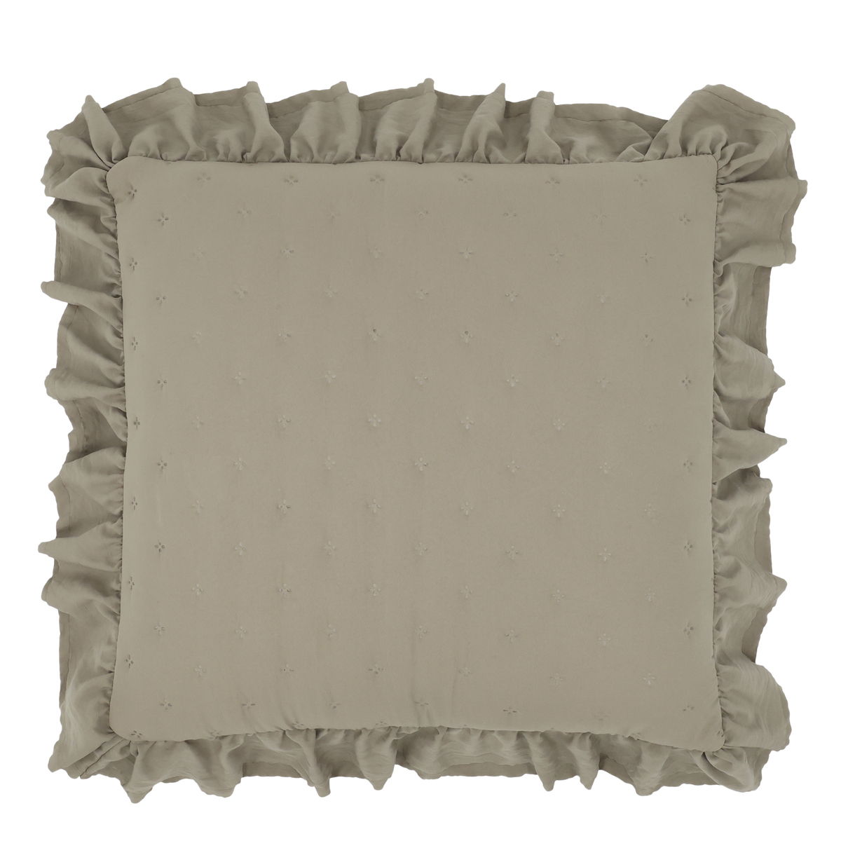 Kissen 50x50 cm in Latte – weicher Polyester-Bezug