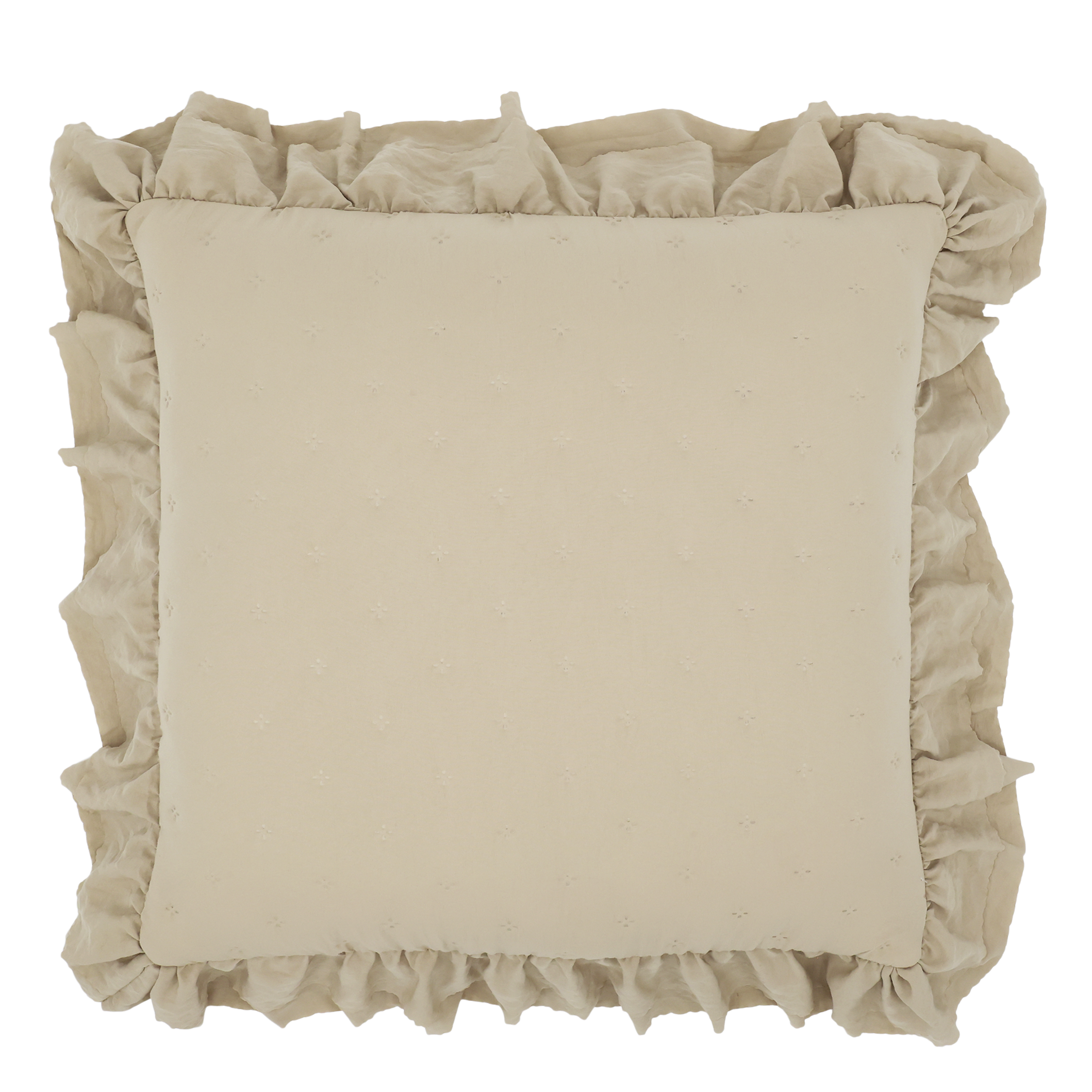 Aix Soft Pillowcase w. frilled edge L50/W50 cm linen