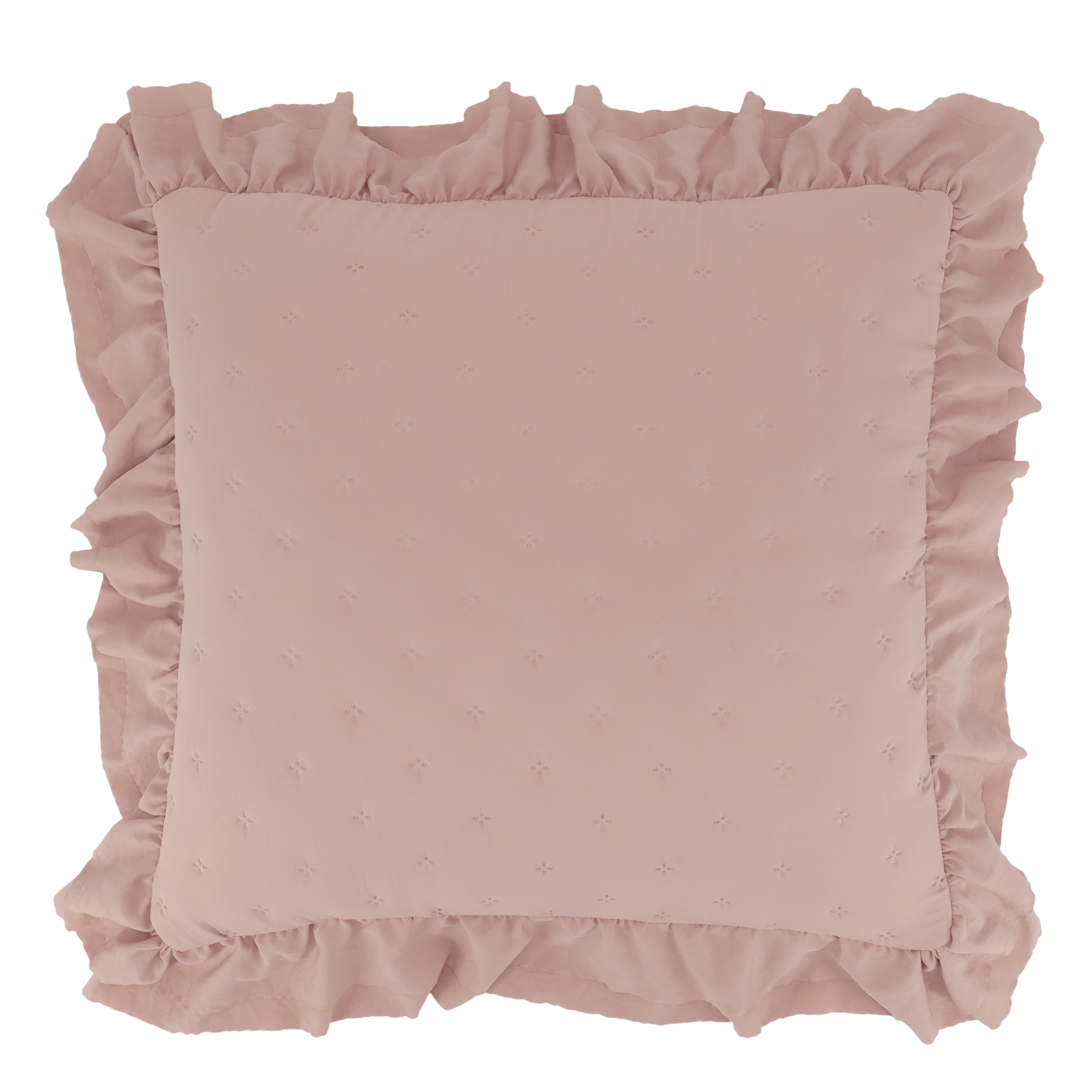 Aix Soft Pillowcase w. frilled edge L50/W50 cm old rose
