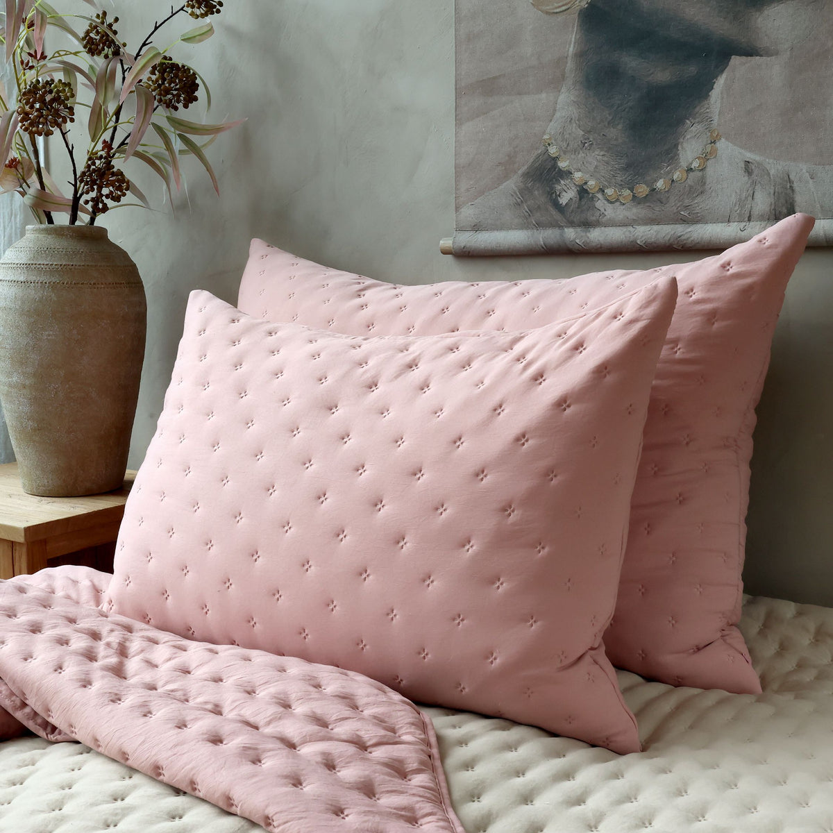 Kissenbezug Aix Soft in Old Rose, 70 cm x 50 cm