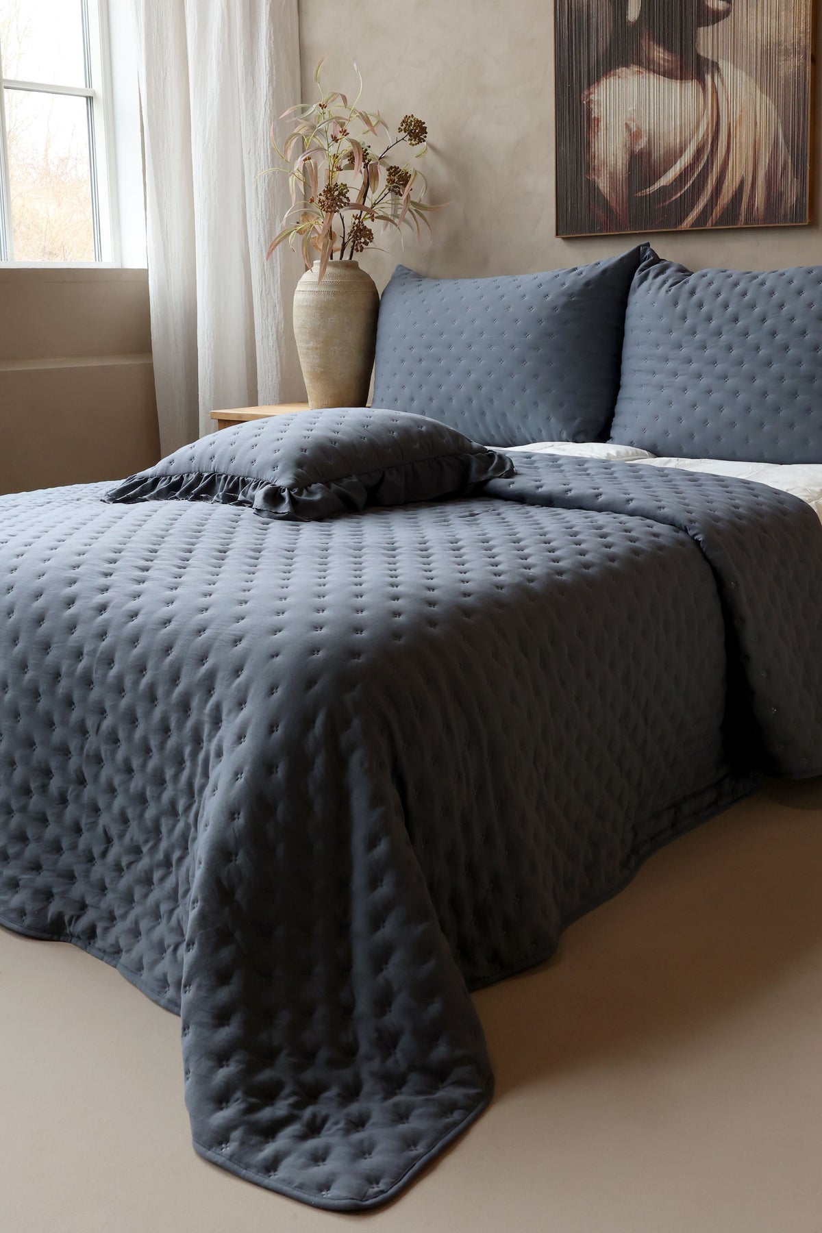 Quilt Bettdecke Aix Soft, 260x240 cm, midnight