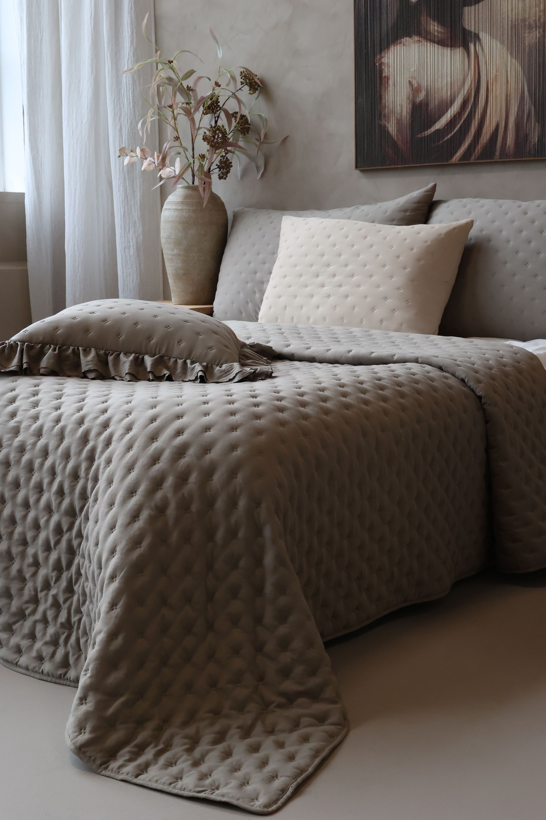 Quilt Bettdecke Aix Soft in Latte, 260x240 cm