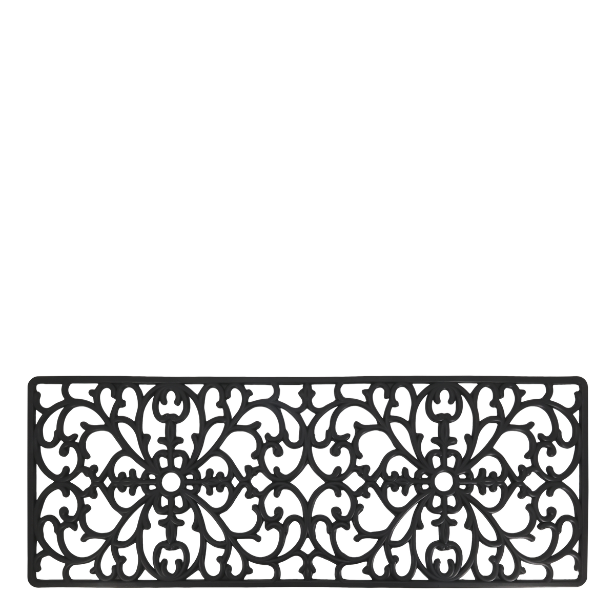Fußmatte filigran, 120 cm lang, Gummi, schwarz
