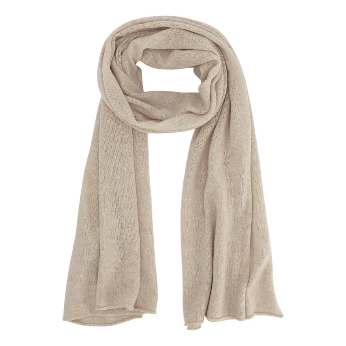 Kashmir Schal in Creme, 180 cm lang