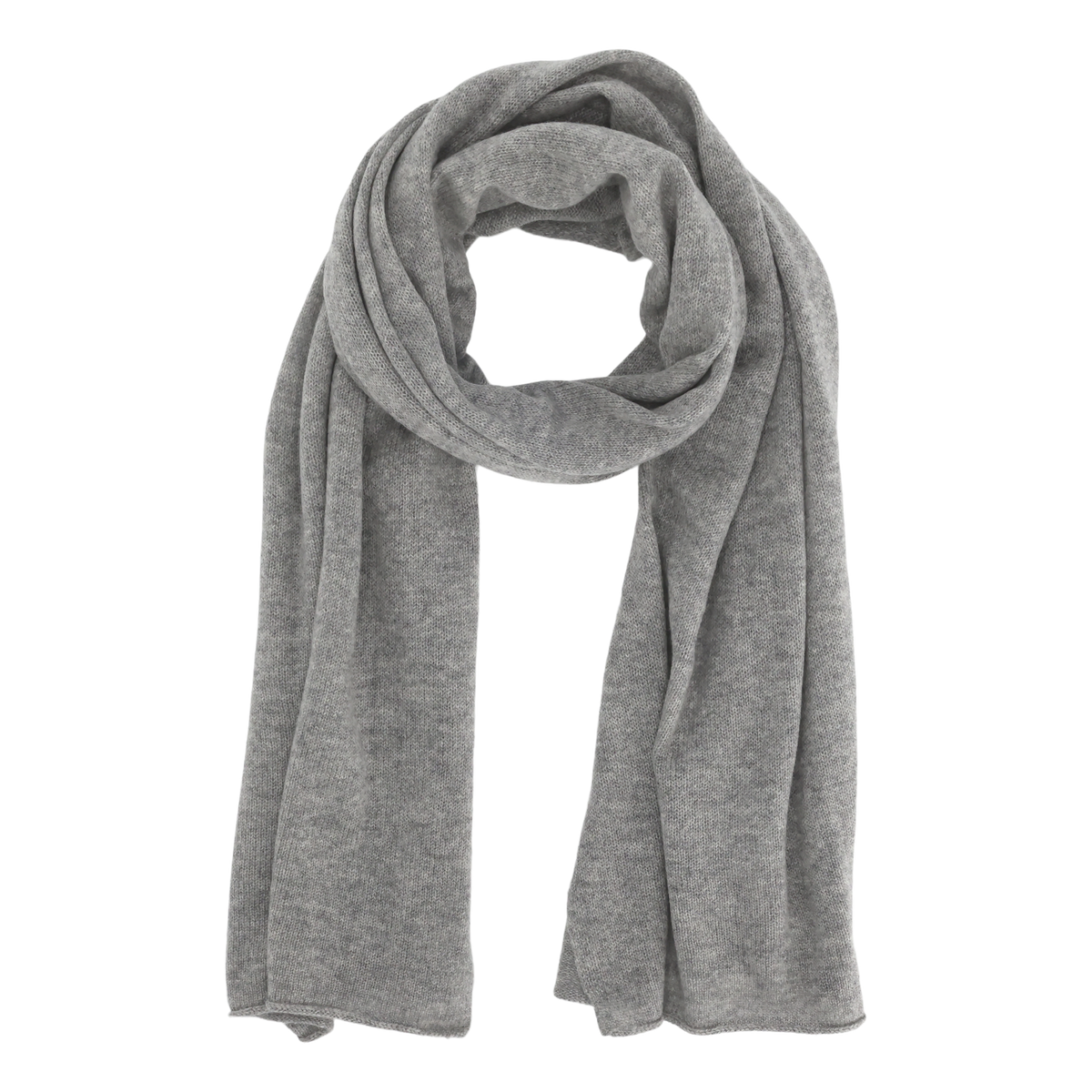 Schal aus Kashmir in Französisch Grau, 180 cm lang
